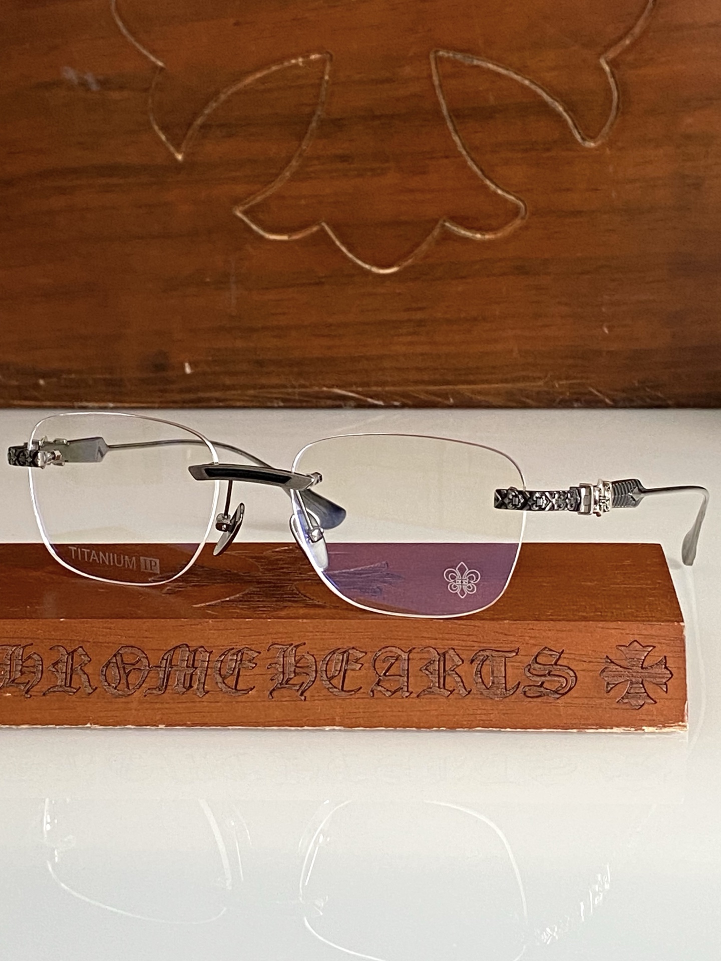 精品高档 无边钛架〰️TITANIUMCHROME HEARTCH8326 SIZE：53-18-146