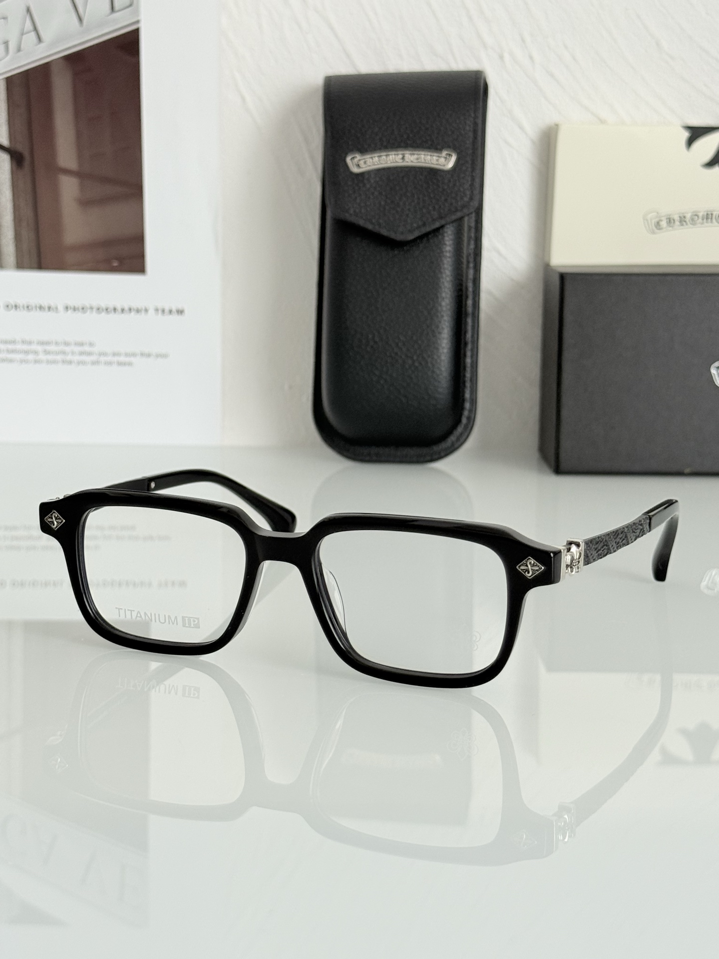 新款！CHROME HEART 小方框气质款 钛！CH8296SIZE：51-19-145