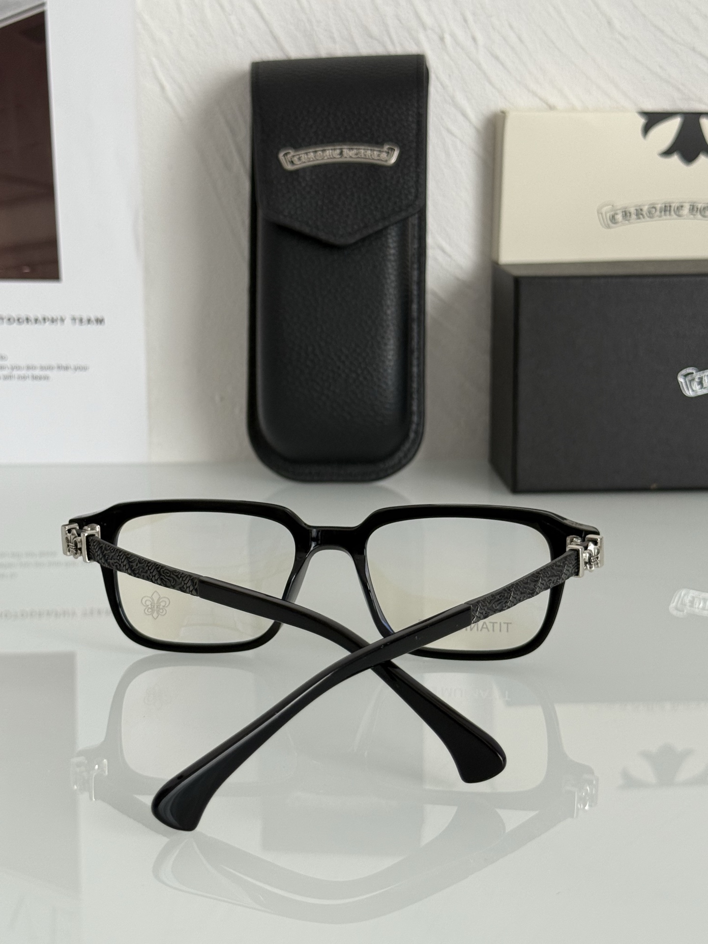 新款！CHROME HEART 小方框气质款 钛！CH8296SIZE：51-19-145