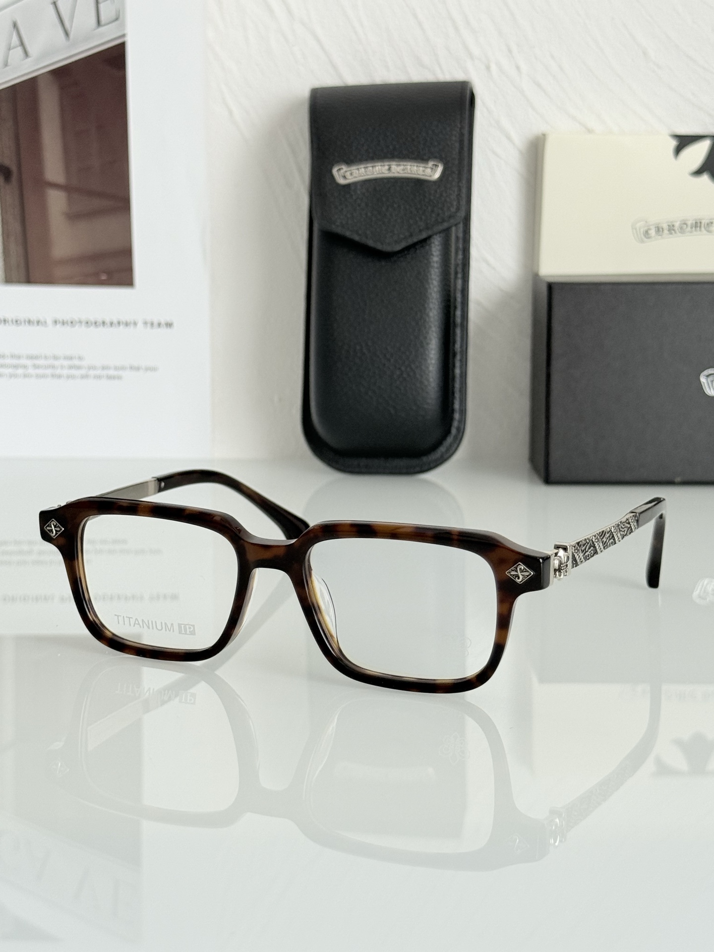 新款！CHROME HEART 小方框气质款 钛！CH8296SIZE：51-19-145