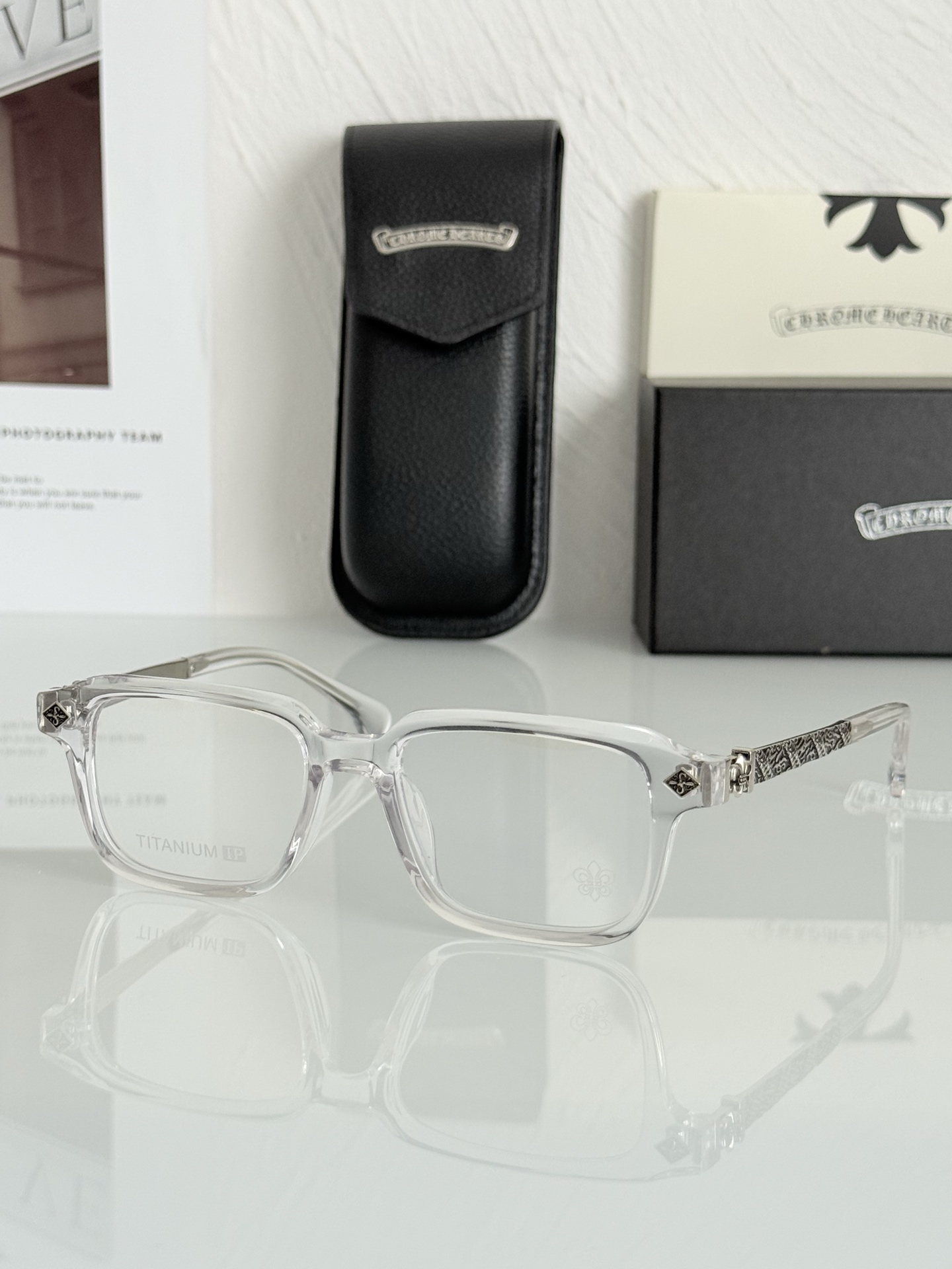 新款！CHROME HEART 小方框气质款 钛！CH8296SIZE：51-19-145