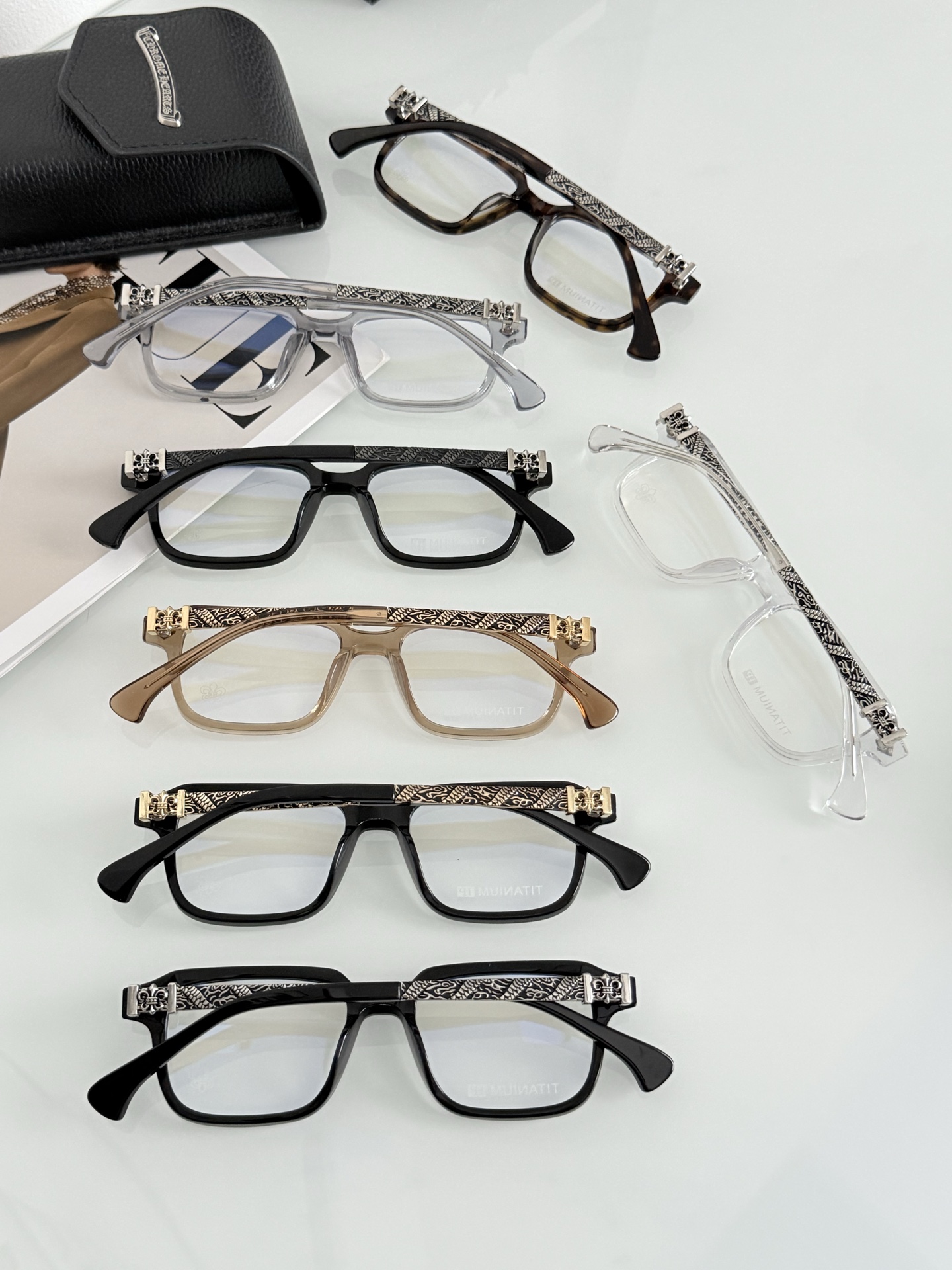 新款！CHROME HEART 小方框气质款 钛！CH8296SIZE：51-19-145