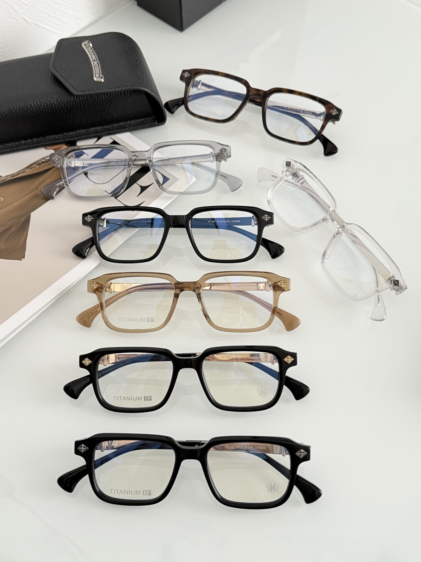 新款！CHROME HEART 小方框气质款 钛！CH8296SIZE：51-19-145