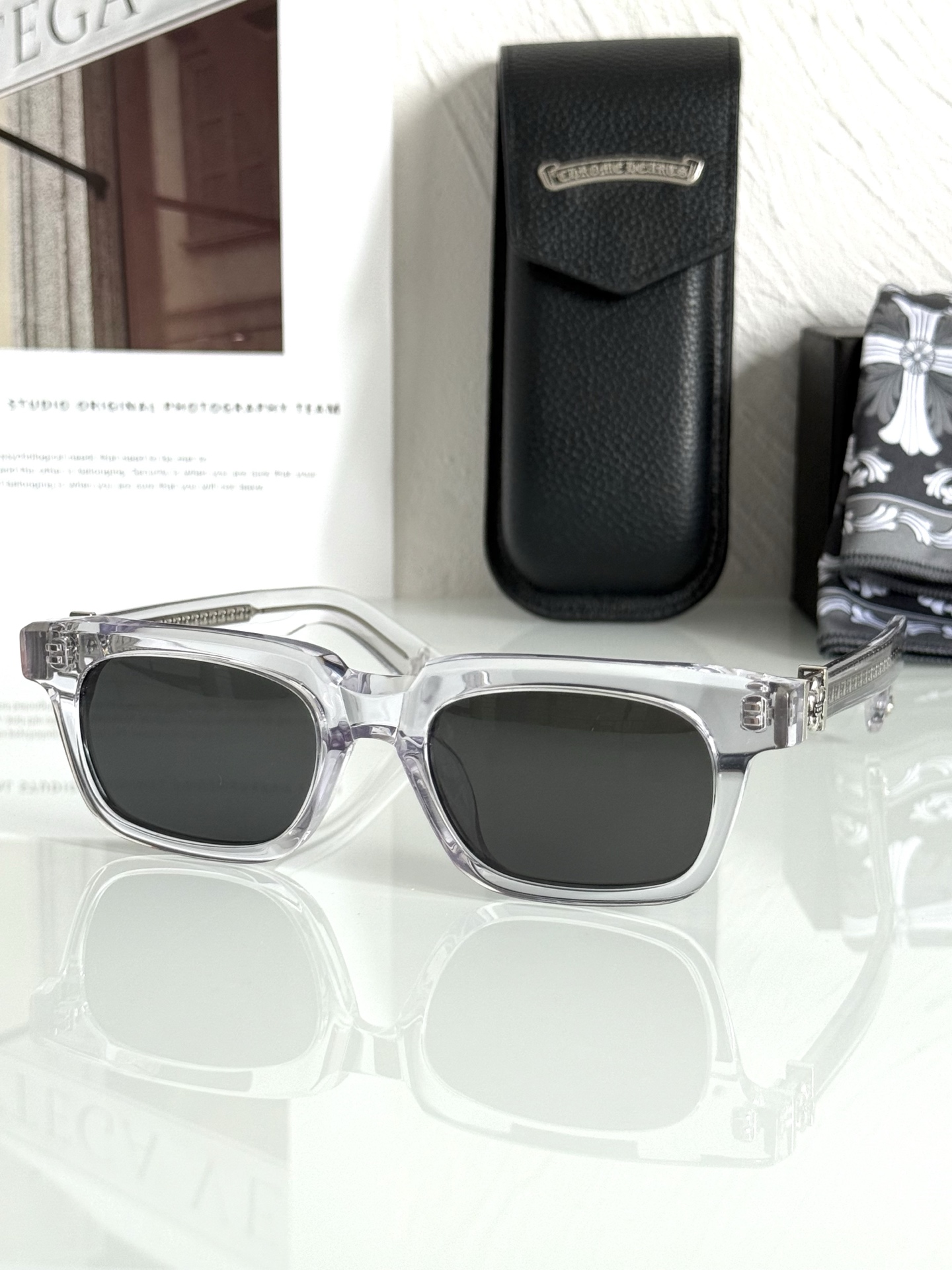 官网同款⚜️CHROME HEART偏光太阳镜经典马蹄扣配饰 厚料板材制作 质感一流SEE YOU IN