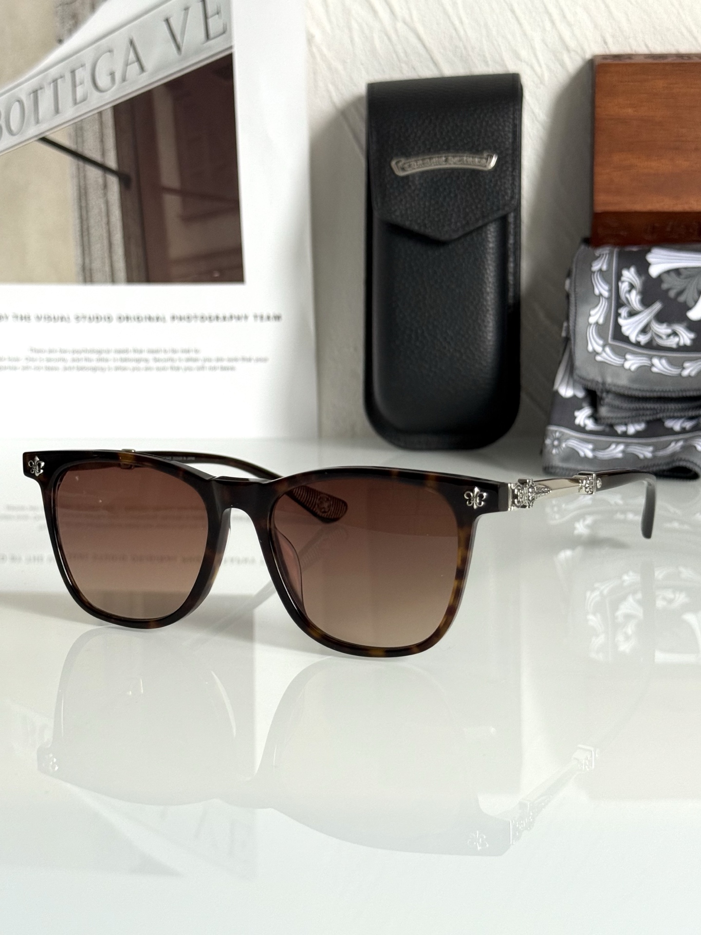 新品墨镜CHROME HEART ❤️ 钛！BRA-GILE SIZE:52-19-156