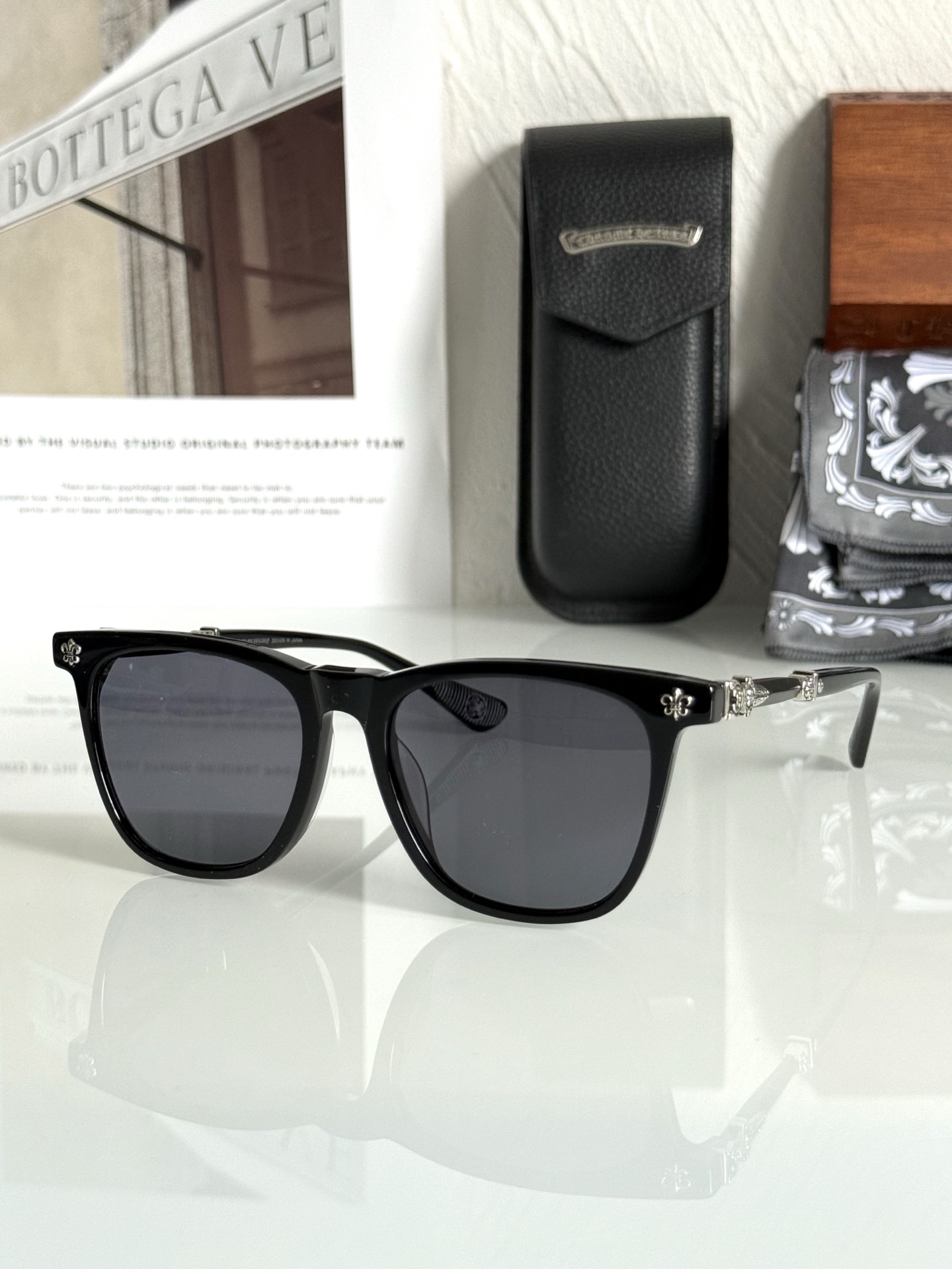 新品墨镜CHROME HEART ❤️ 钛！BRA-GILE SIZE:52-19-156