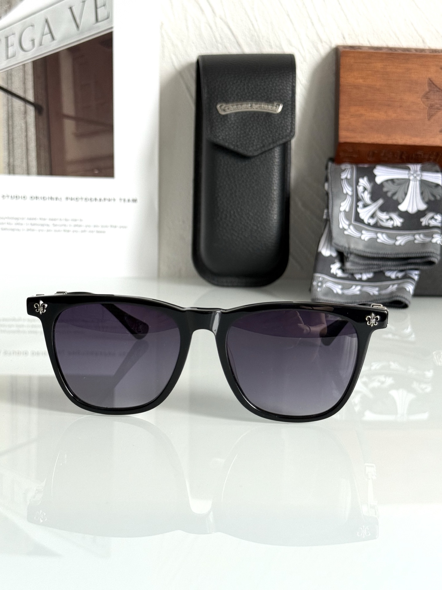 新品墨镜CHROME HEART ❤️ 钛！BRA-GILE SIZE:52-19-156