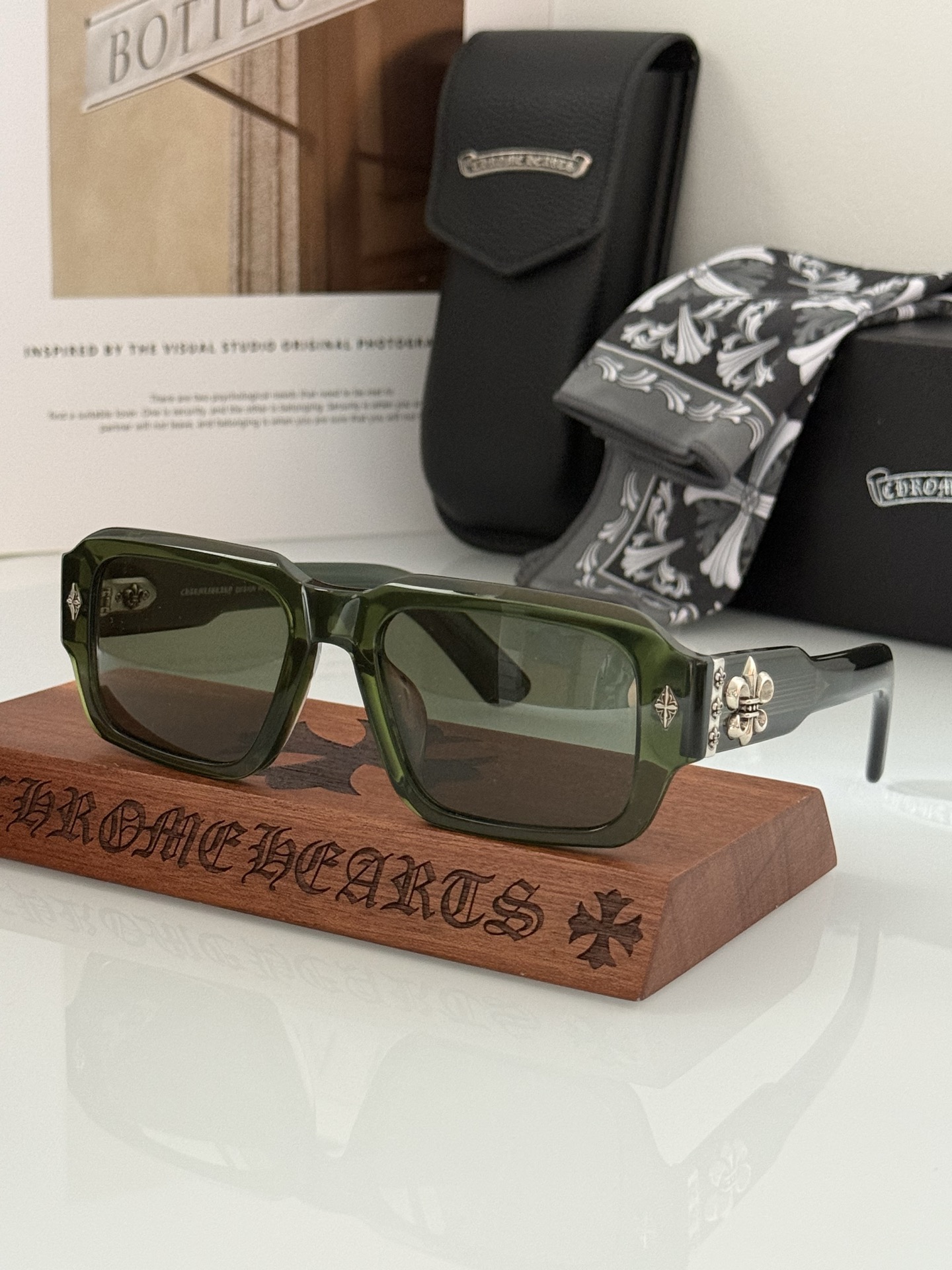 CHROME HEART Sunglasses Retro Small Narrow Frame Personality Thick Edge