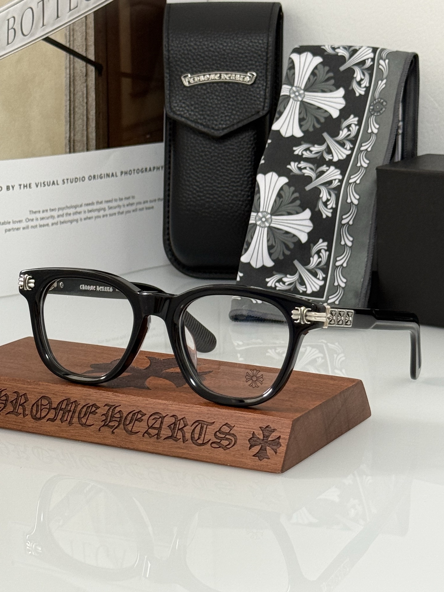 ToP quality 顶级复刻！CHROMEHEART*精雕镭射logo 细节完美 每副都有独立编号 