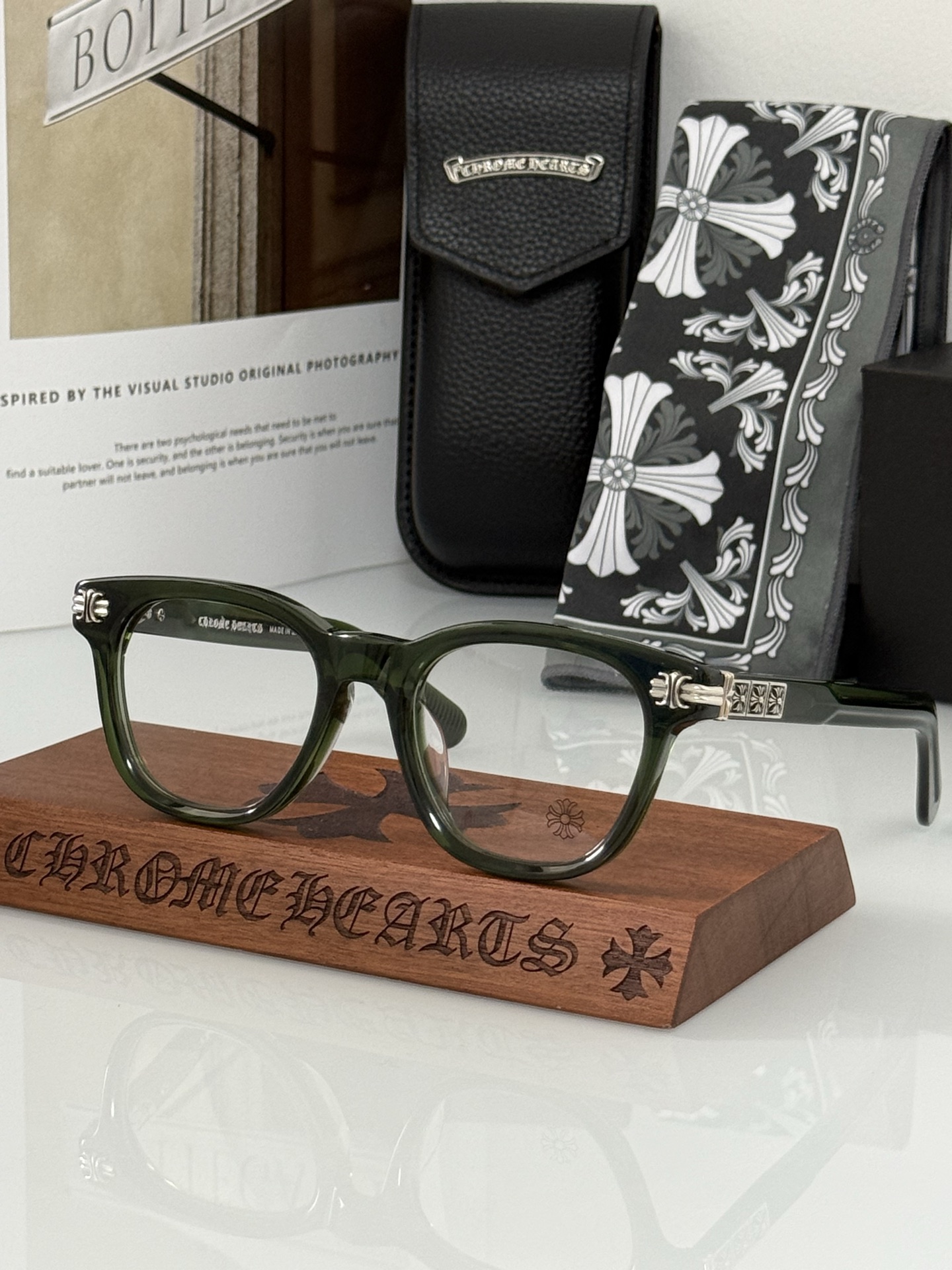 ToP quality 顶级复刻！CHROMEHEART*精雕镭射logo 细节完美 每副都有独立编号 