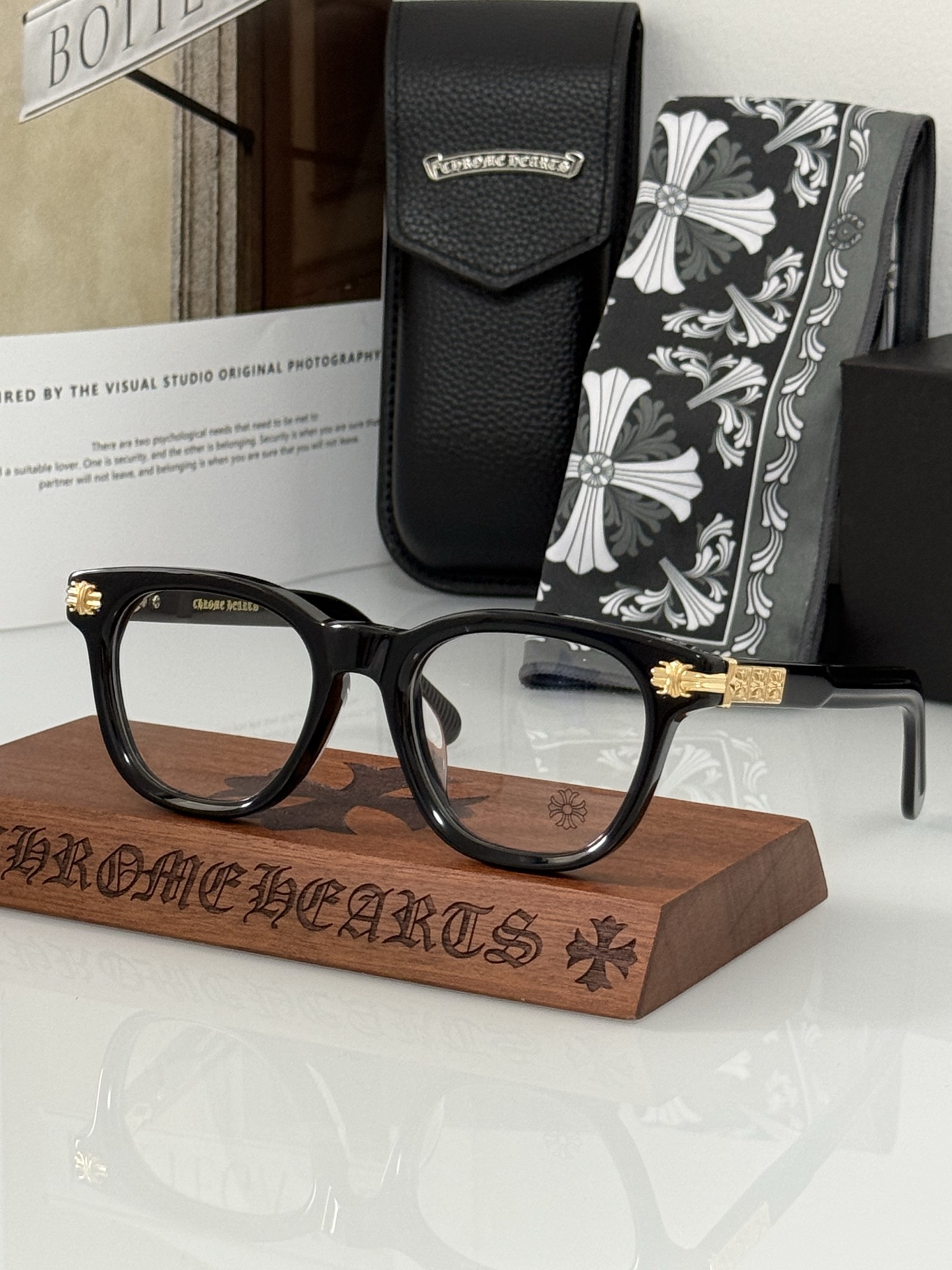 ToP quality 顶级复刻！CHROMEHEART*精雕镭射logo 细节完美 每副都有独立编号 