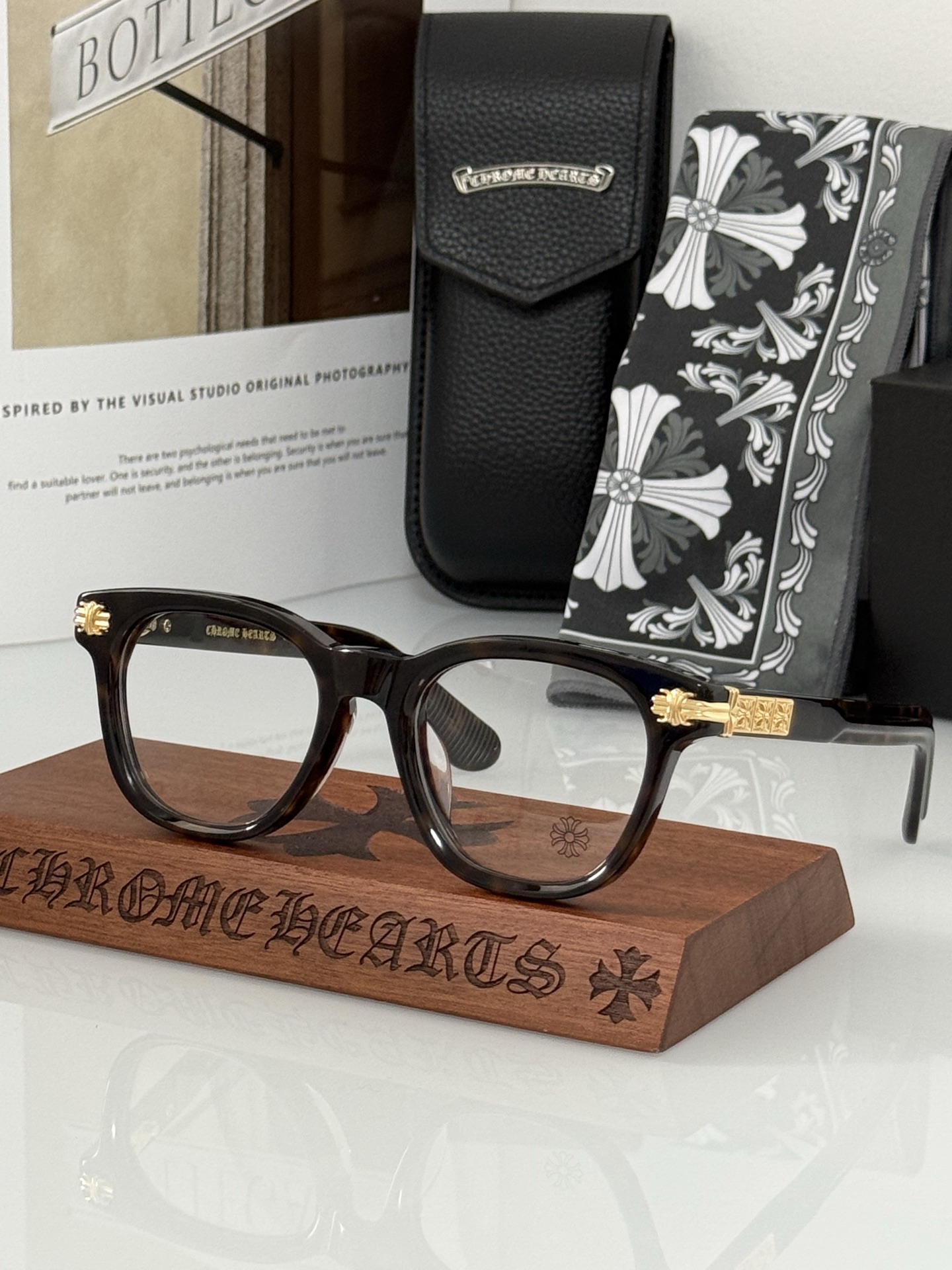 ToP quality 顶级复刻！CHROMEHEART*精雕镭射logo 细节完美 每副都有独立编号 