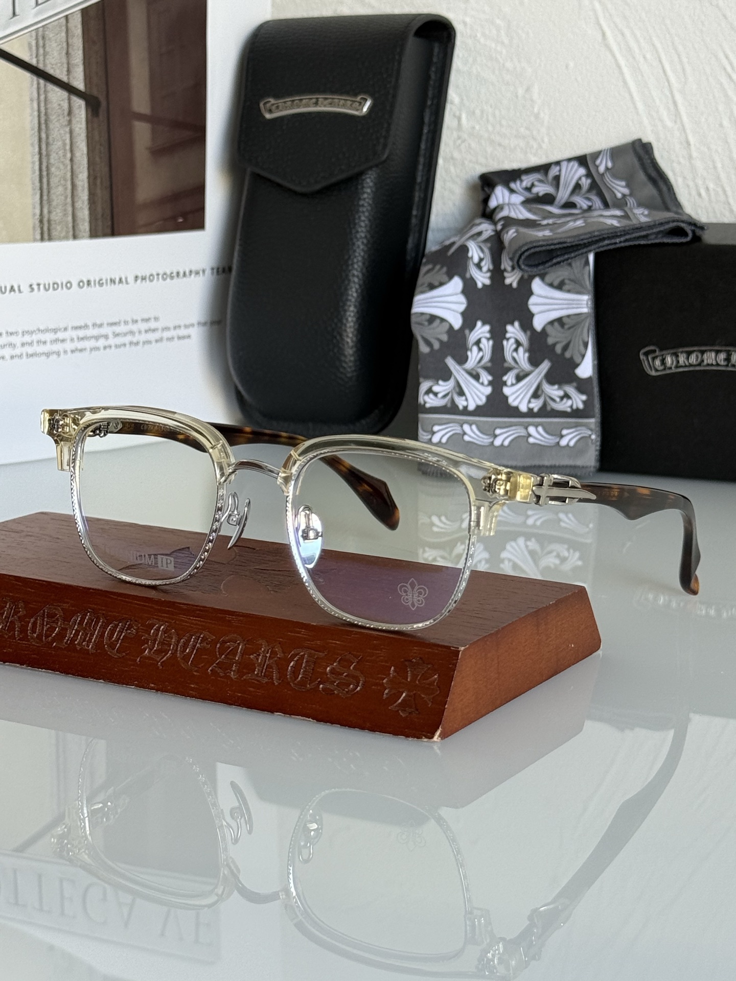 钛 重工新品眉架〰️CHROME HEART 立体切割工艺制作 质感满分 CH8341 SIZE:51-23-156 