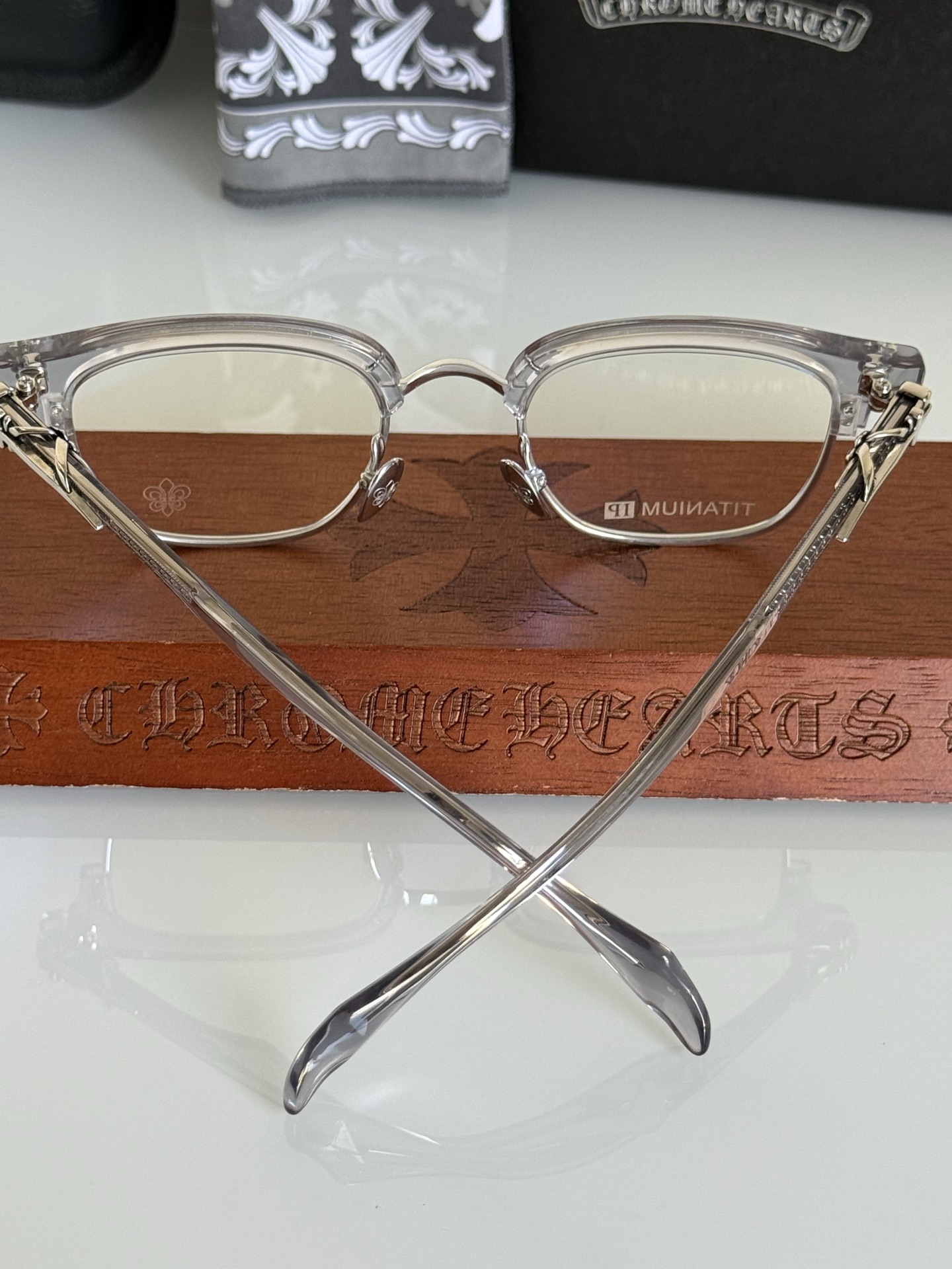 钛 重工新品眉架〰️CHROME HEART 立体切割工艺制作 质感满分 CH8341 SIZE:51-23-156 