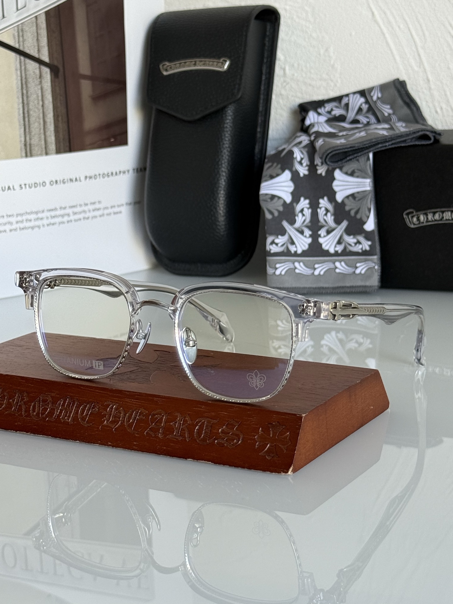 钛 重工新品眉架〰️CHROME HEART 立体切割工艺制作 质感满分 CH8341 SIZE:51-23-156 