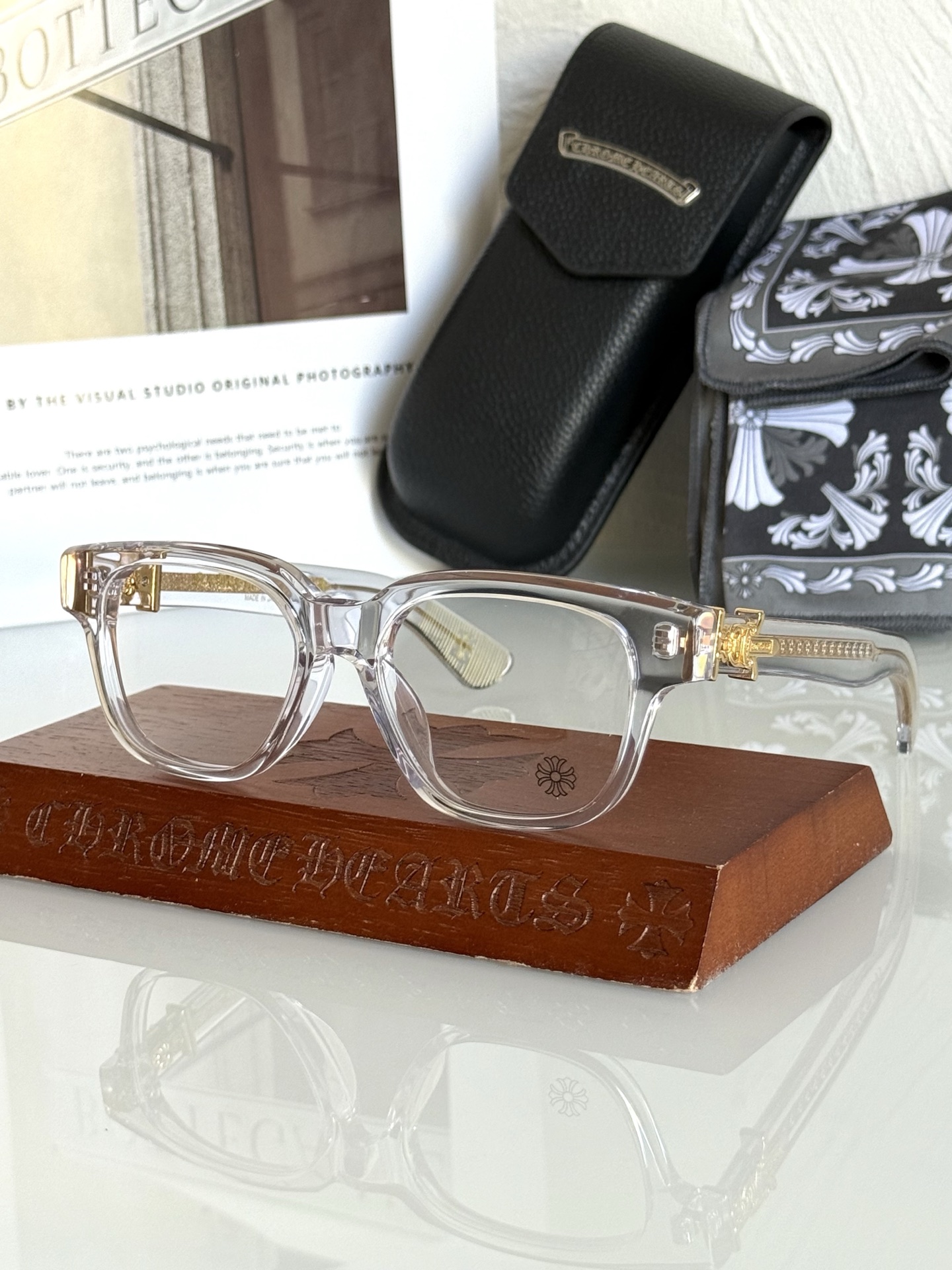 顶级原版定制款！每副都有独立编码 CHROME HEART 高奢系列 眼镜界艺术精品 意大利厚料精工制作