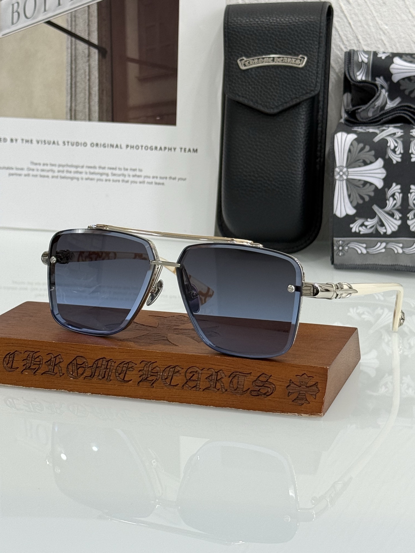 NEW 轻奢款 重量级新品墨镜🕶️硬汉方型设计 CHROME HEART CH8239SIZE：62-1