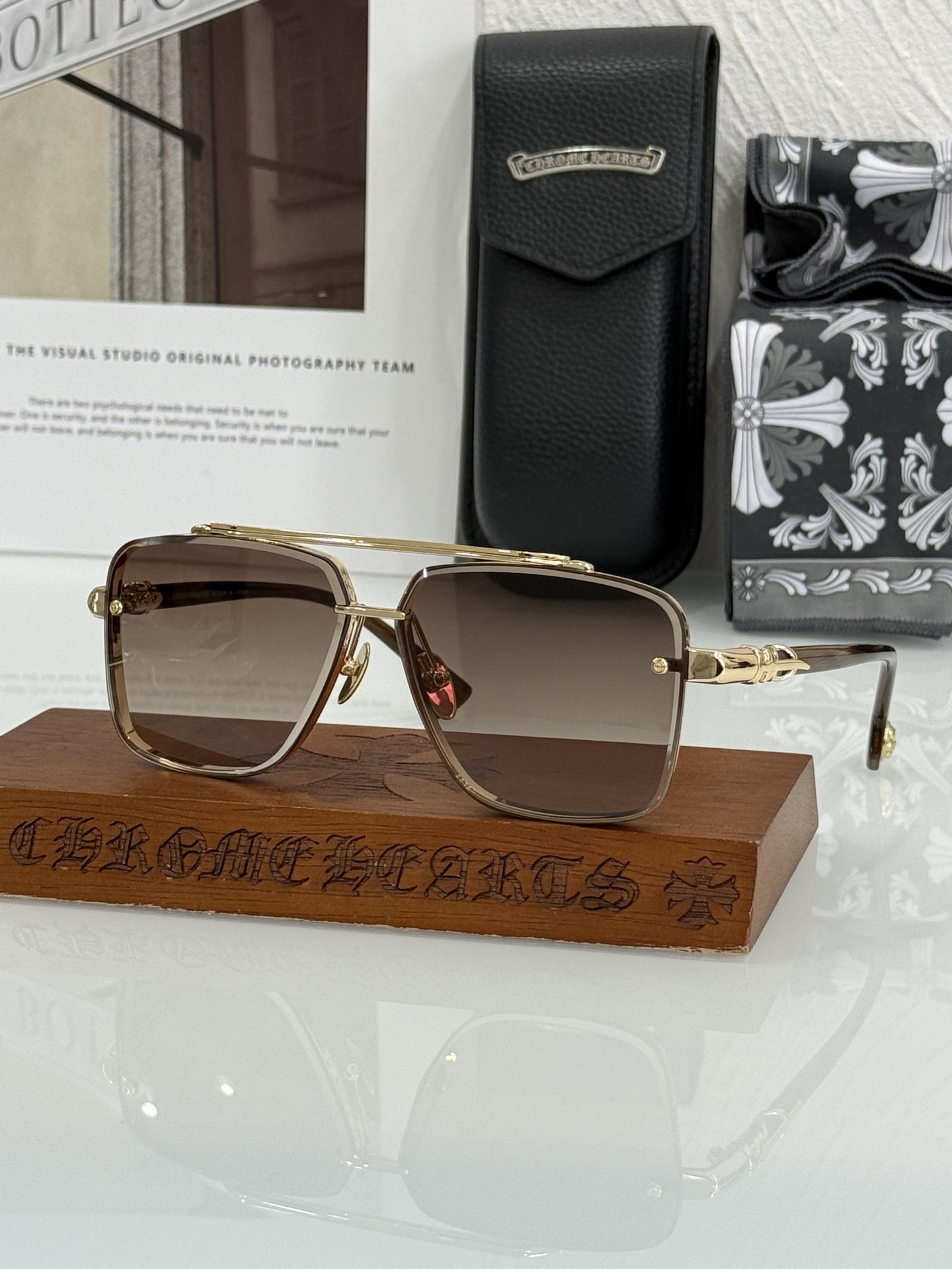 NEW 轻奢款 重量级新品墨镜🕶️硬汉方型设计 CHROME HEART CH8239SIZE：62-1