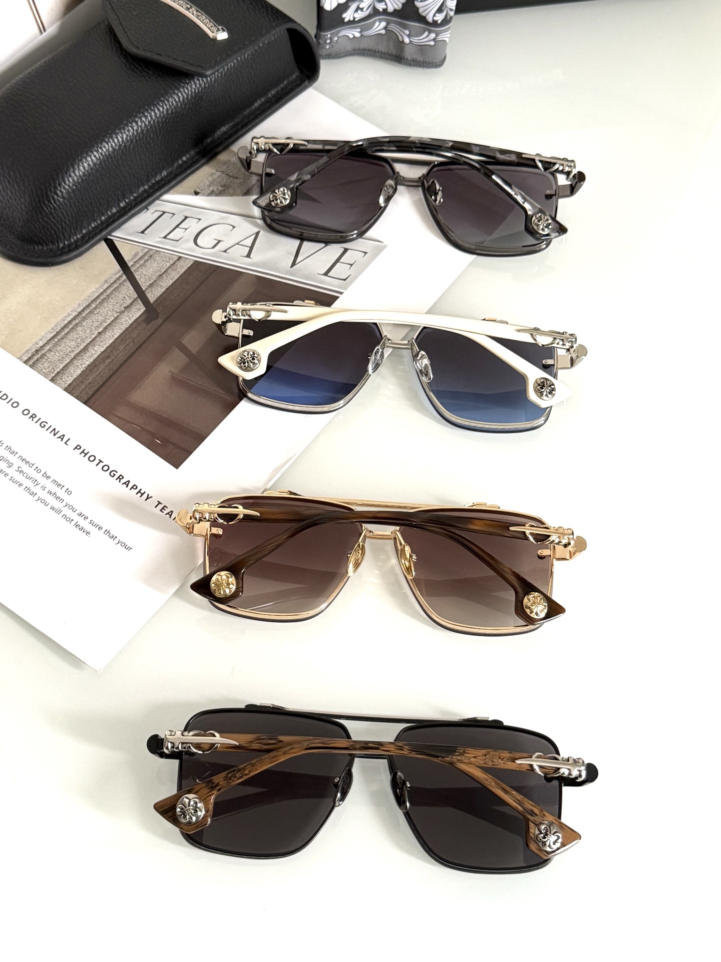 NEW 轻奢款 重量级新品墨镜🕶️硬汉方型设计 CHROME HEART CH8239SIZE：62-1