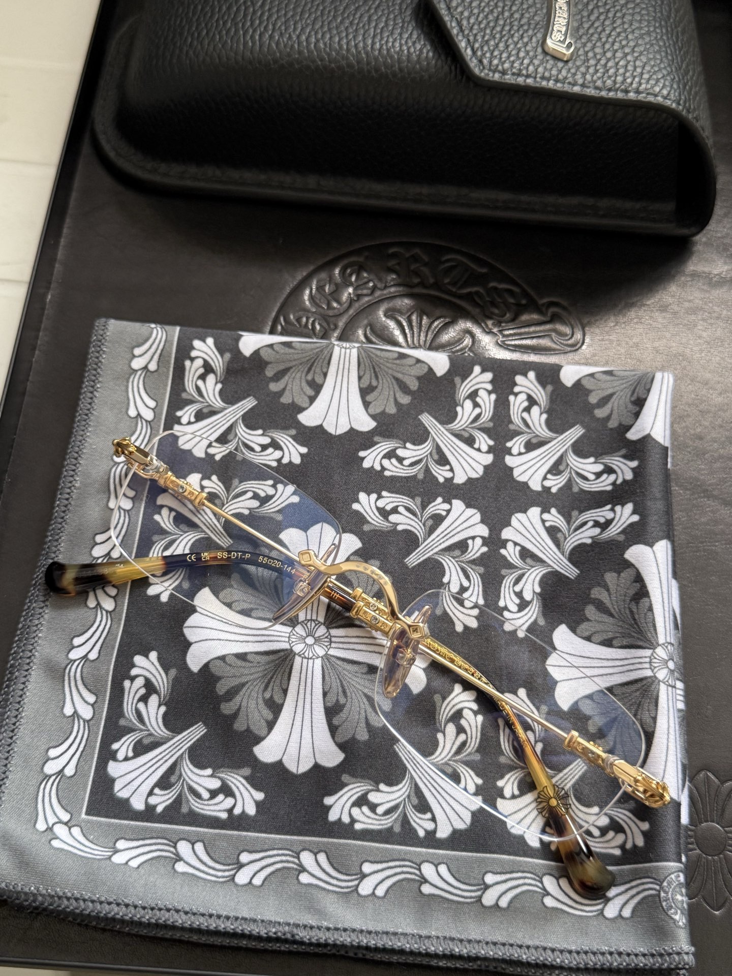 金玳瑁脚顶配版！最火无边框眼镜 ToP quality原版复刻➕蔡司镜片 Chrome heart* PILLS III