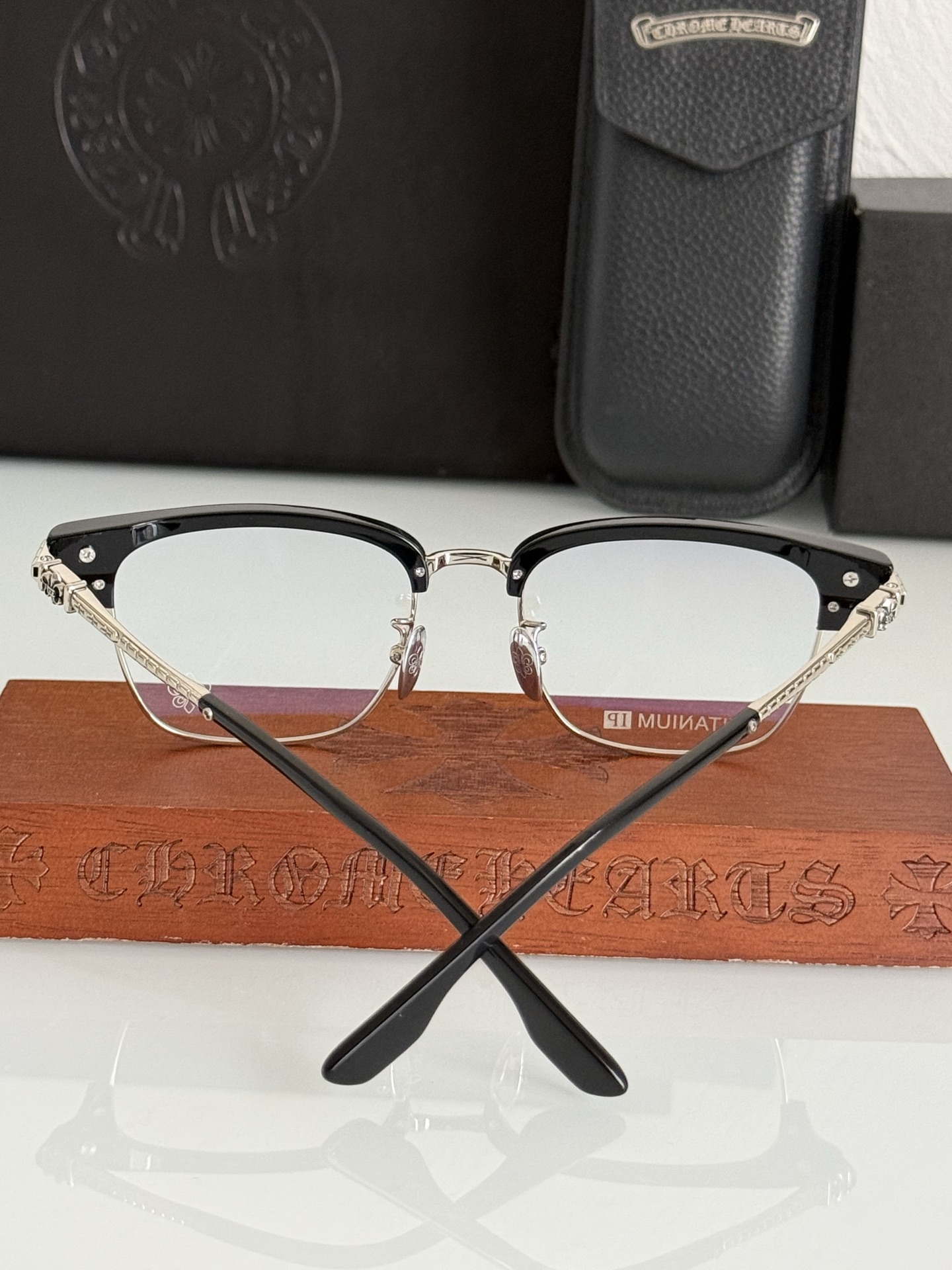 钛 新品眉架〰️CHROME HEARTCH8148 SIZE:55-20-148
