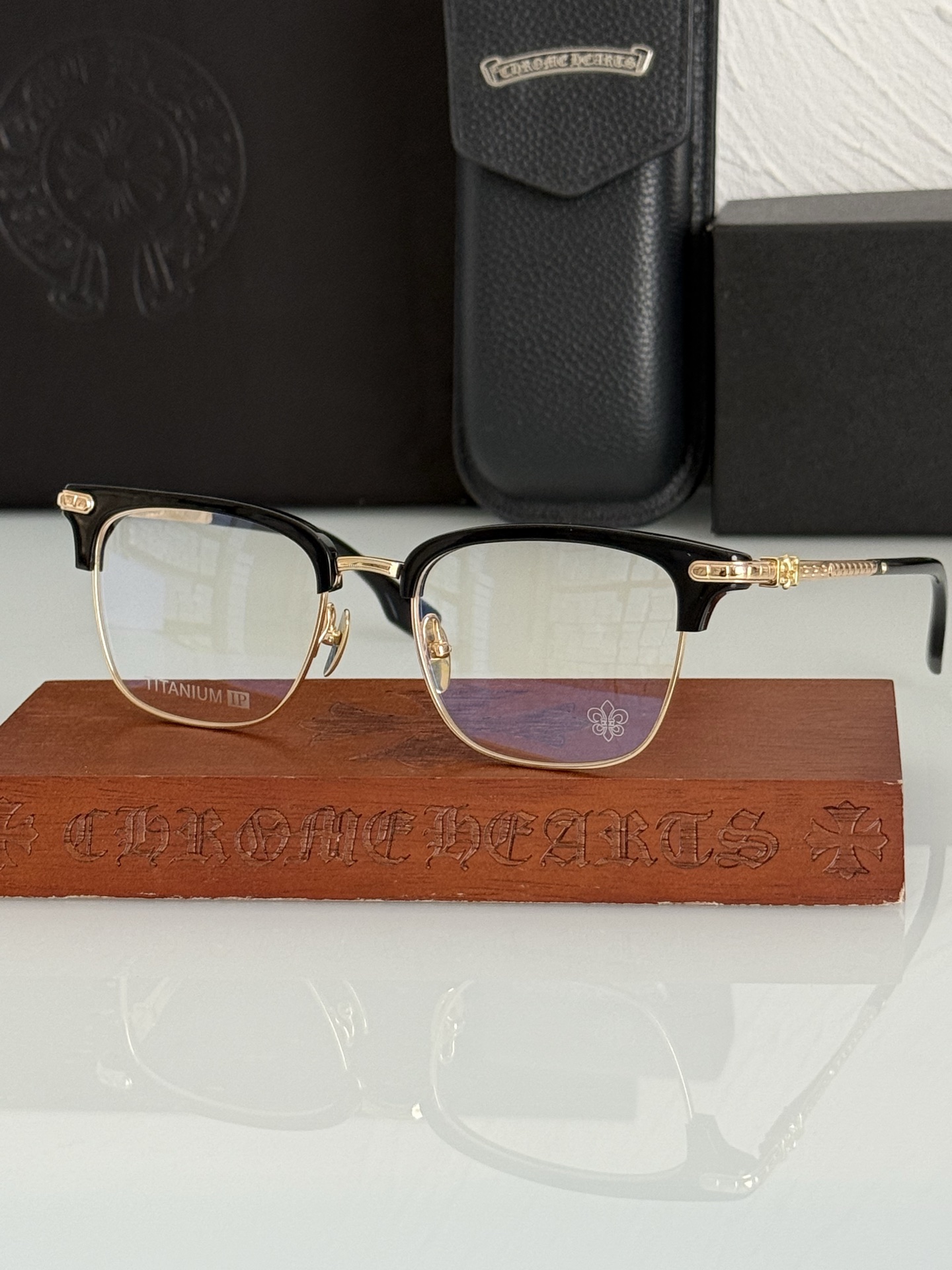 钛 新品眉架〰️CHROME HEARTCH8148 SIZE:55-20-148