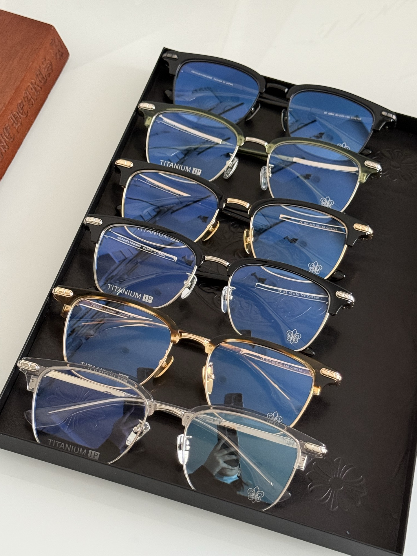 钛 新品眉架〰️CHROME HEARTCH8148 SIZE:55-20-148
