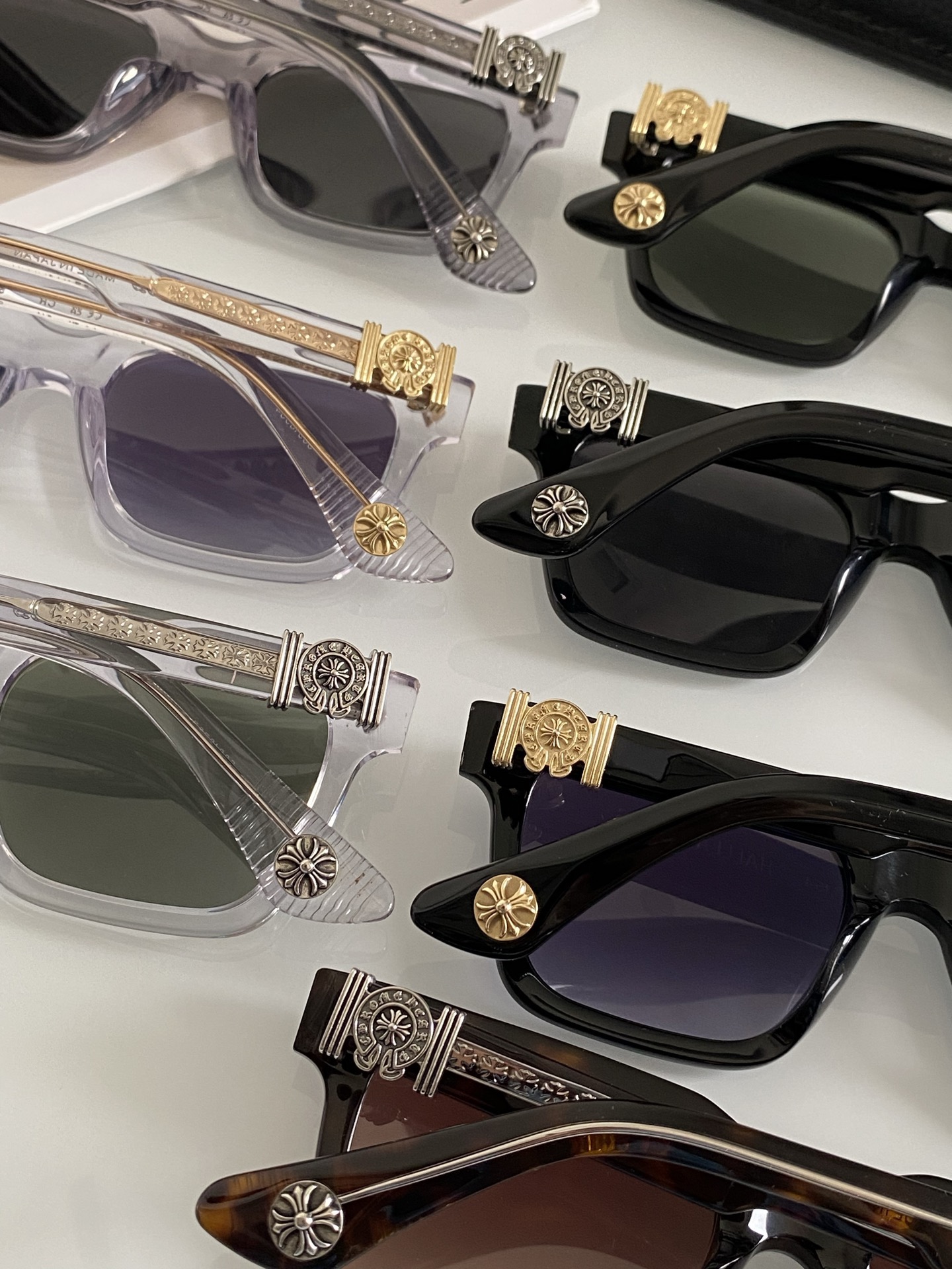 2026抢先版❗️CHROME HEART原版复刻➕蔡司镜片 每副都有独特立编码罕见(马蹄扣)装饰镜腿前