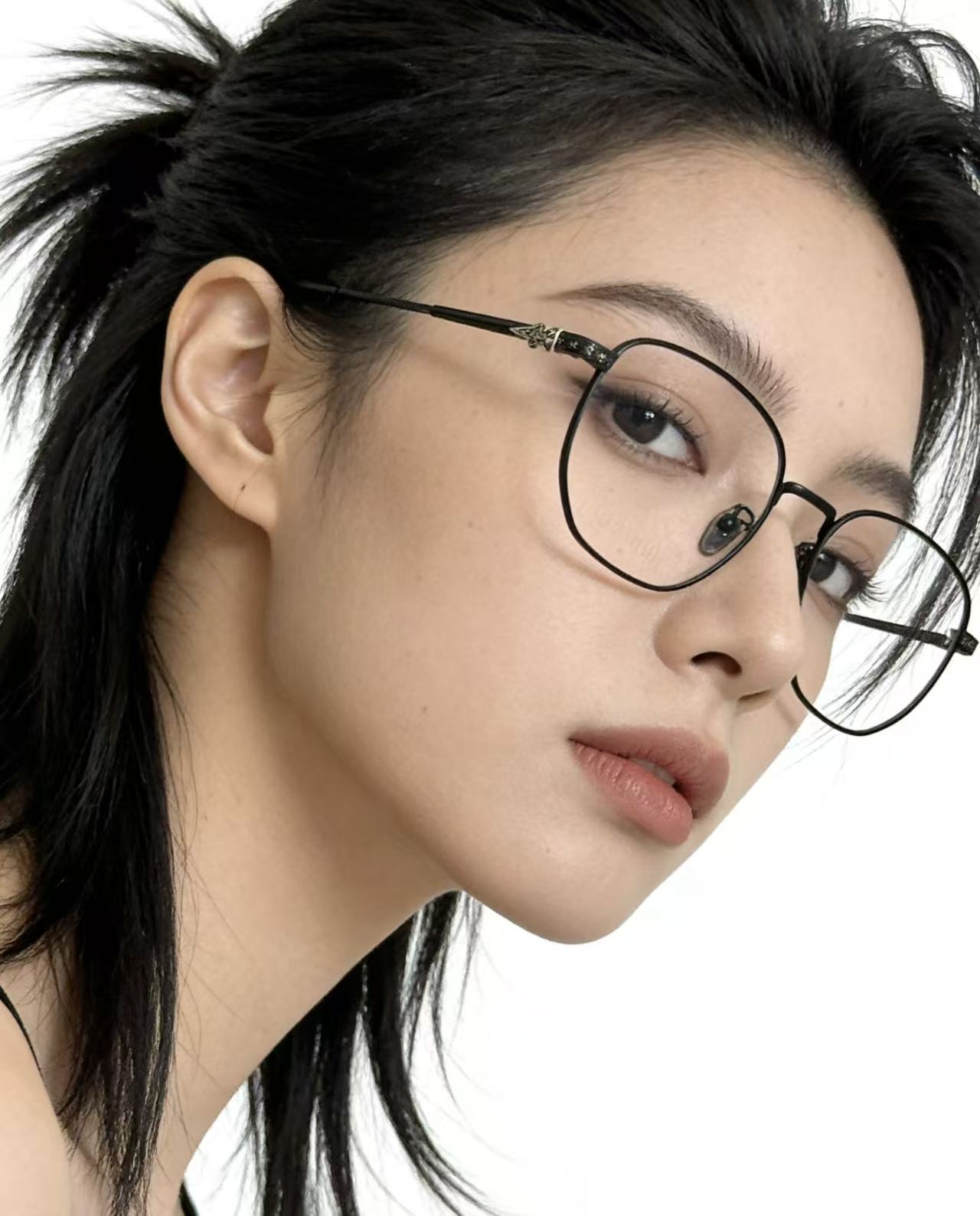 细框金丝边钛架 新款CHROME HEART简单方镜 超级轻CH8157 SIZE:54-18-150