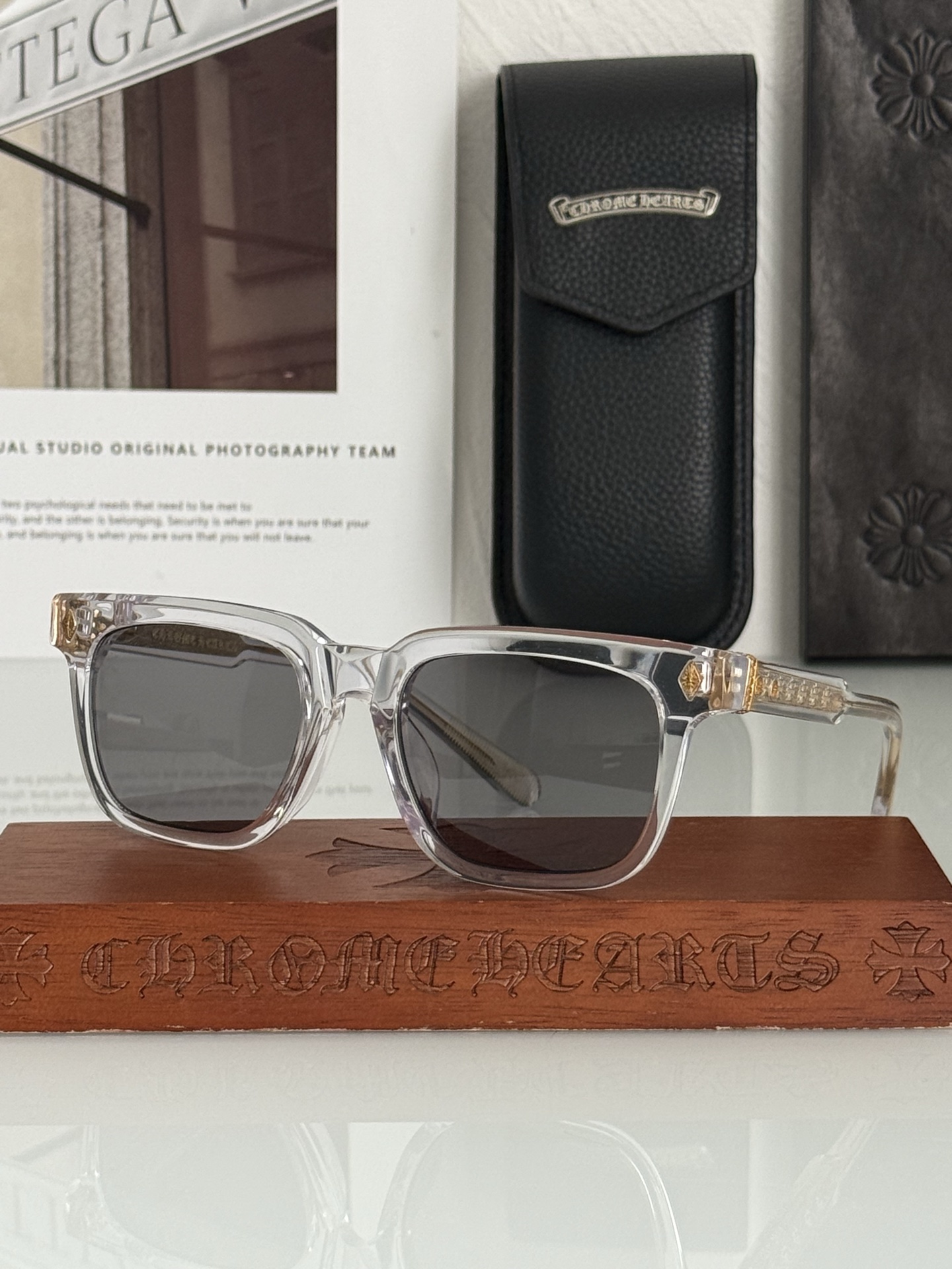 🕶️顶级原版定制款！每副都有独立编码 处处都有细节！雕刻印字 永不褪色CHROME HEART 高奢系列