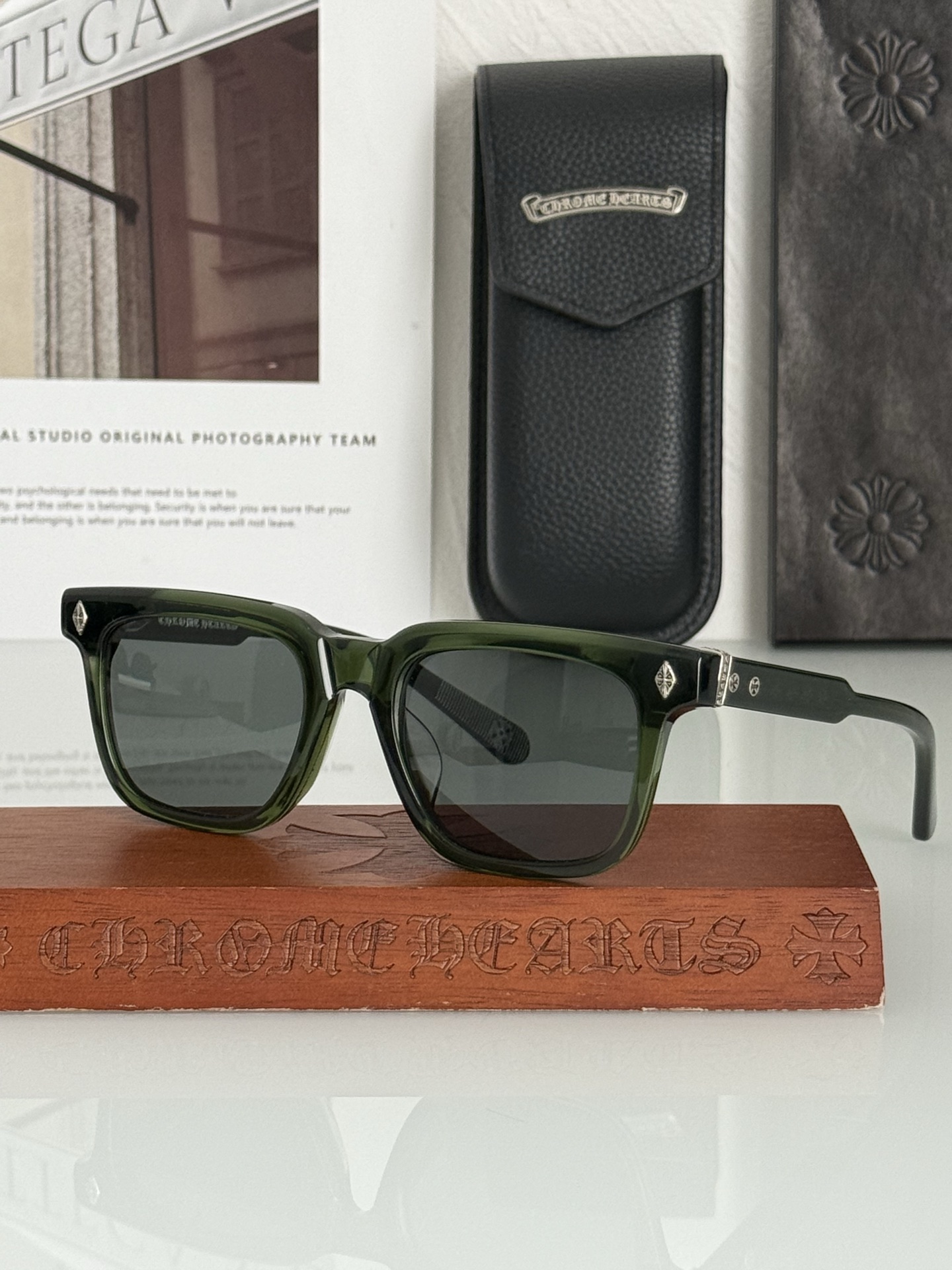 🕶️顶级原版定制款！每副都有独立编码 处处都有细节！雕刻印字 永不褪色CHROME HEART 高奢系列