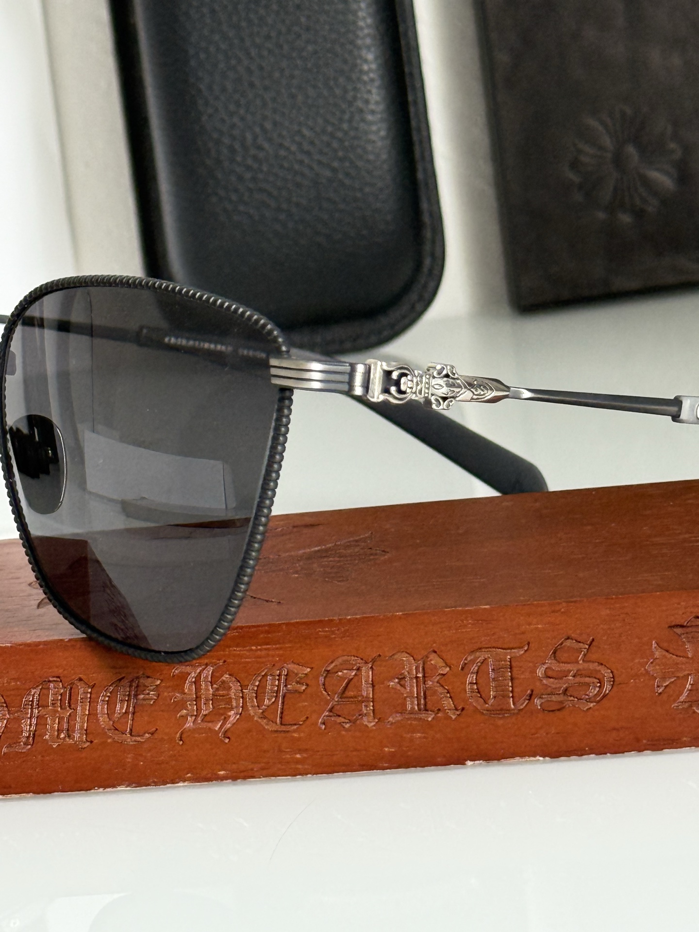 CHROME HEART 猫眼大框时尚感强烈镜框采用麻花编织设计 可配近视太阳镜 CH8104 SIZE