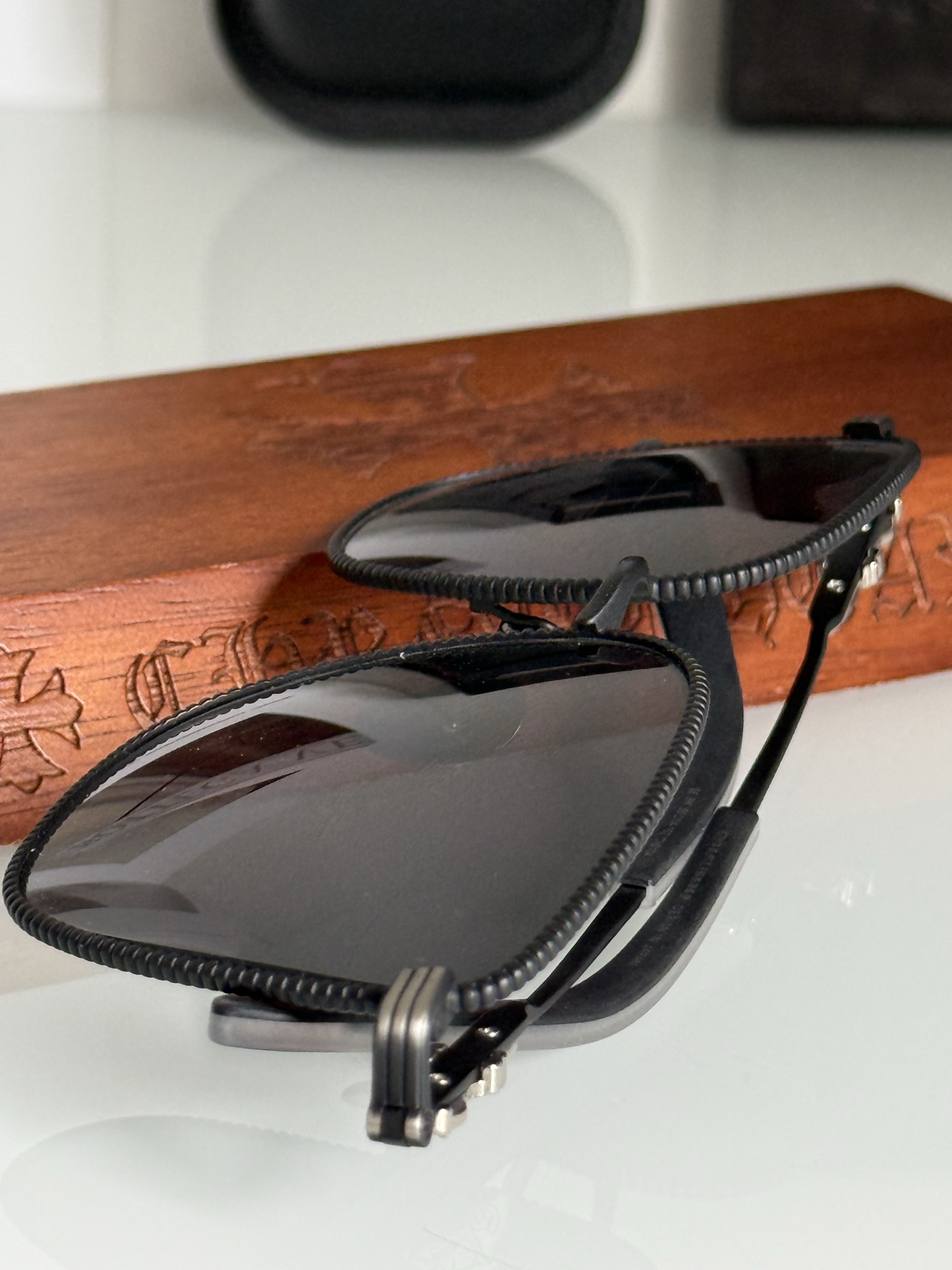 CHROME HEART 猫眼大框时尚感强烈镜框采用麻花编织设计 可配近视太阳镜 CH8104 SIZE