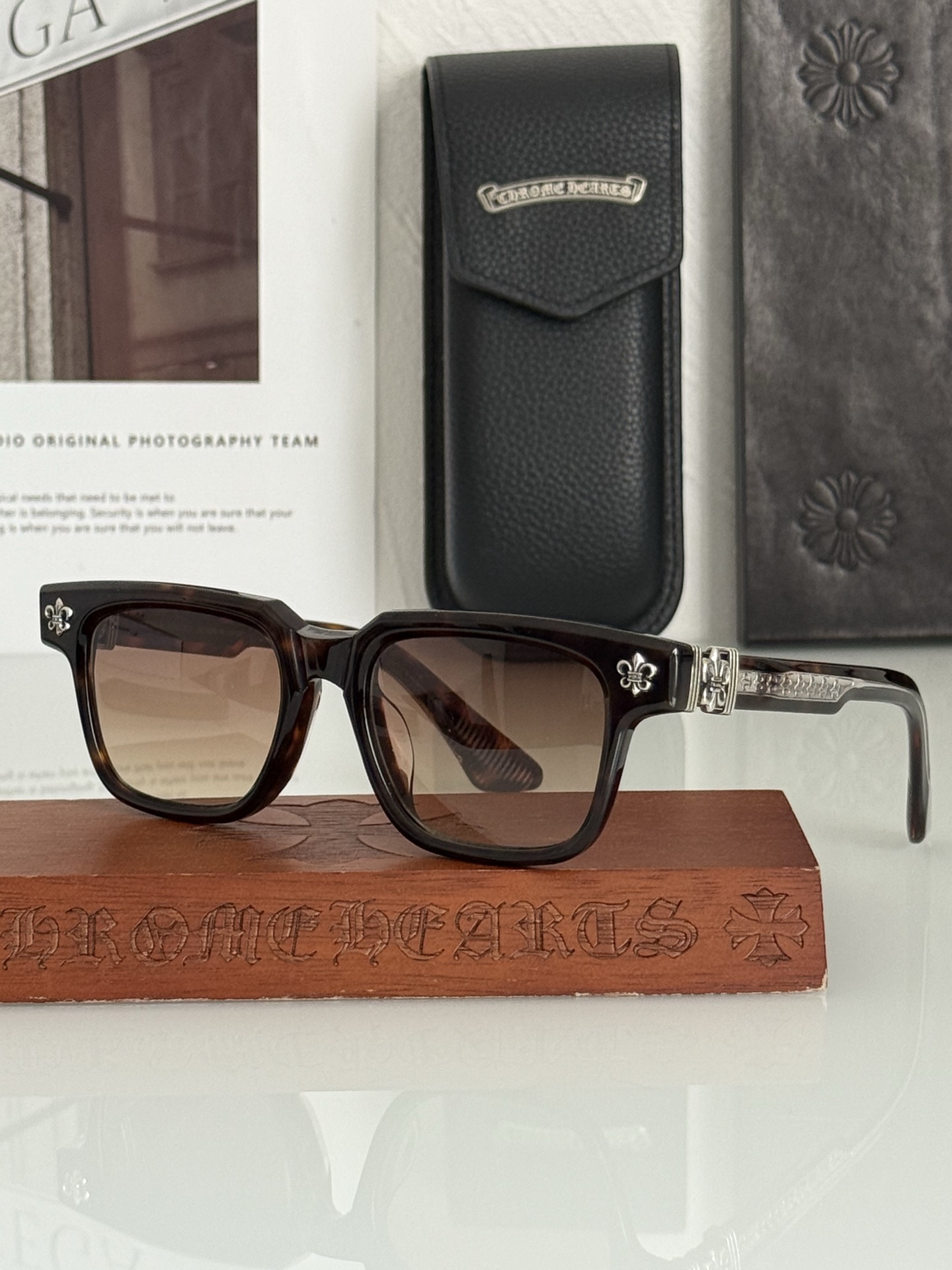 新款首发 厚料手工板材CHROME HEART 童军花内镶嵌 精雕立体LOGO 高端完美CH8349 S