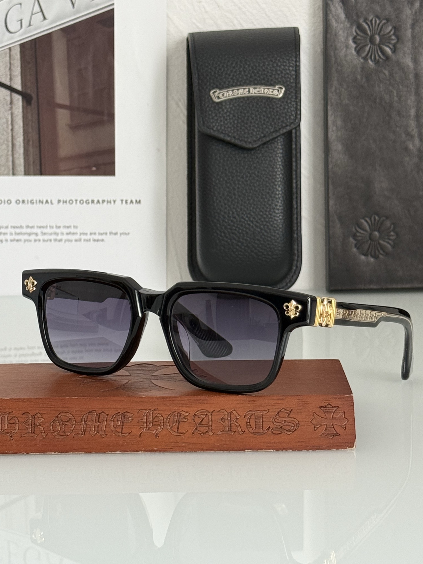 新款首发 厚料手工板材CHROME HEART 童军花内镶嵌 精雕立体LOGO 高端完美CH8349 S