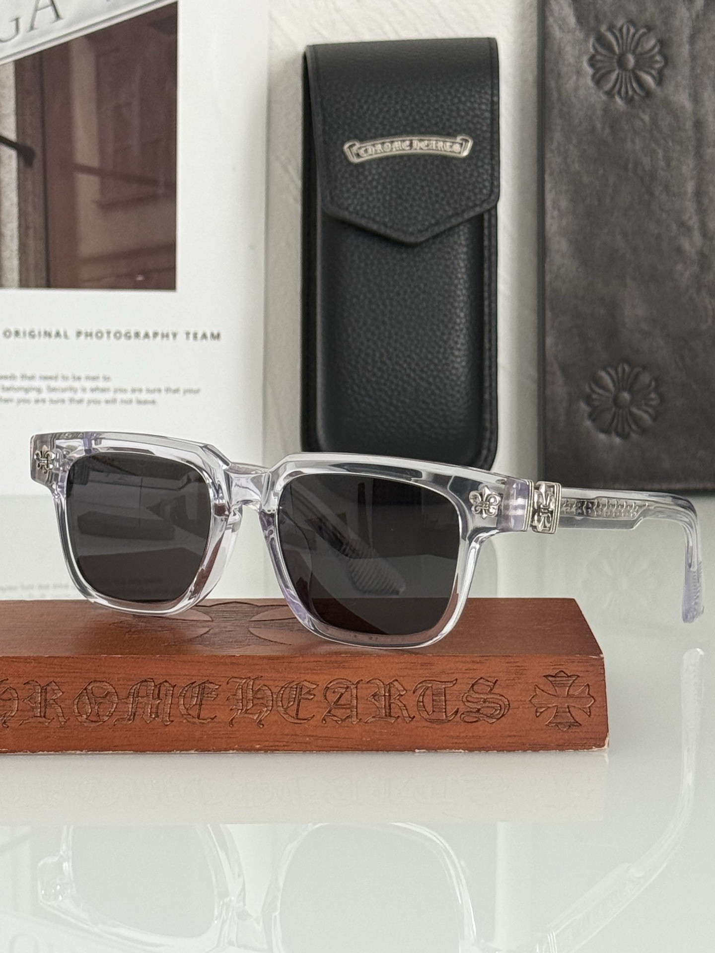 新款首发 厚料手工板材CHROME HEART 童军花内镶嵌 精雕立体LOGO 高端完美CH8349 S