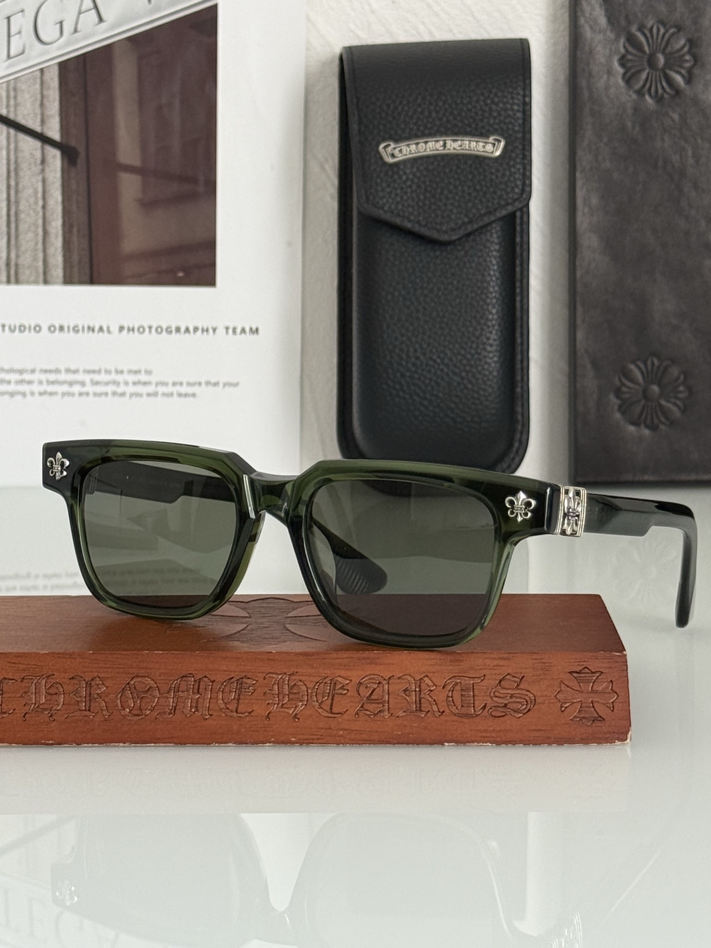 新款首发 厚料手工板材CHROME HEART 童军花内镶嵌 精雕立体LOGO 高端完美CH8349 S