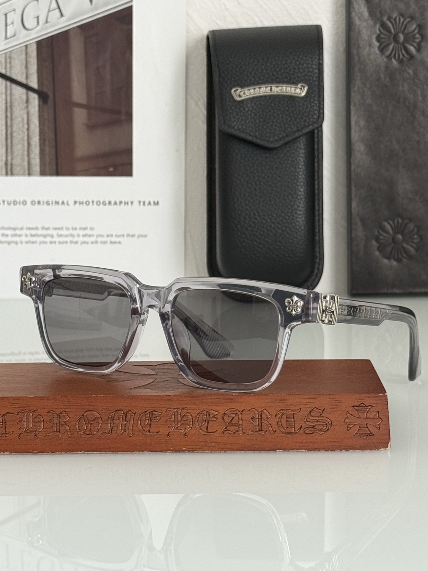 新款首发 厚料手工板材CHROME HEART 童军花内镶嵌 精雕立体LOGO 高端完美CH8349 S