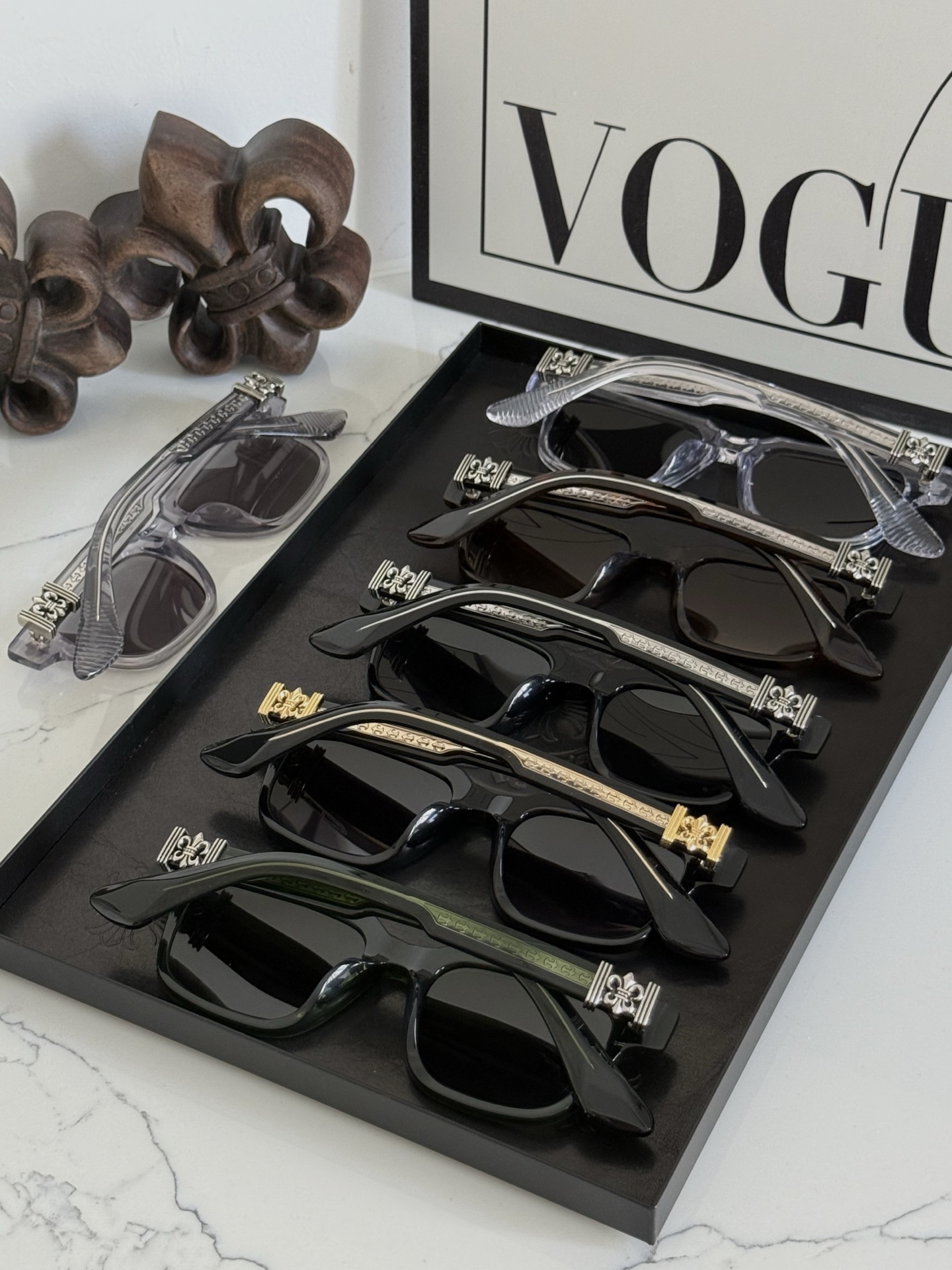 新款首发 厚料手工板材CHROME HEART 童军花内镶嵌 精雕立体LOGO 高端完美CH8349 S