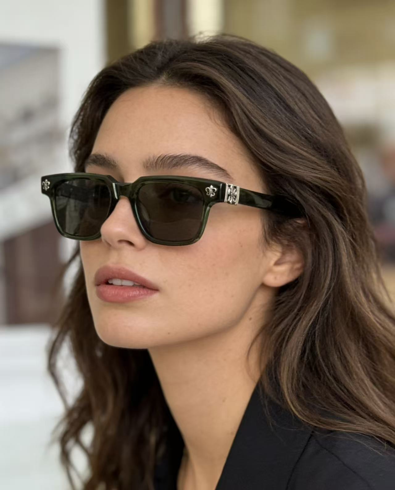 新款首发 厚料手工板材CHROME HEART 童军花内镶嵌 精雕立体LOGO 高端完美CH8349 S