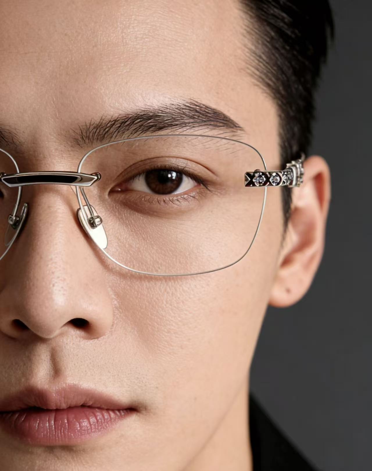 精品高档 无边钛架〰️TITANIUMCHROME HEARTCH8326 SIZE：53-18-146