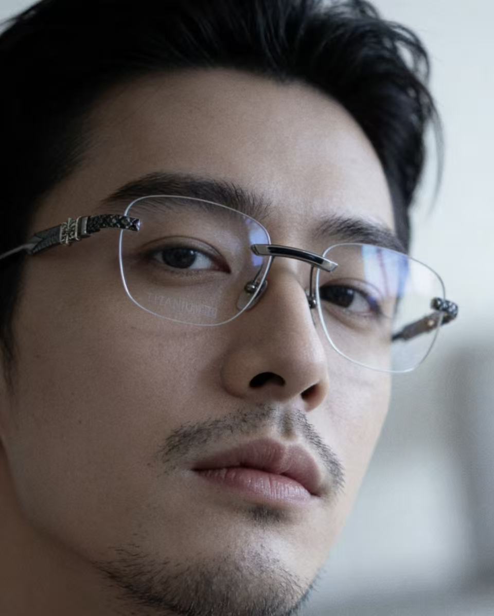 精品高档 无边钛架〰️TITANIUMCHROME HEARTCH8326 SIZE：53-18-146