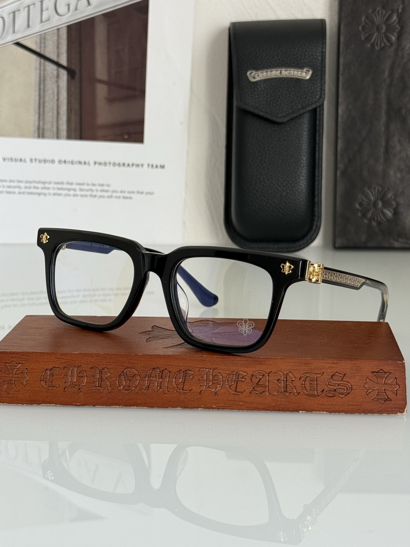 CHROME HEART新款厚料大框眼镜CH8207SIZE:55口18-154