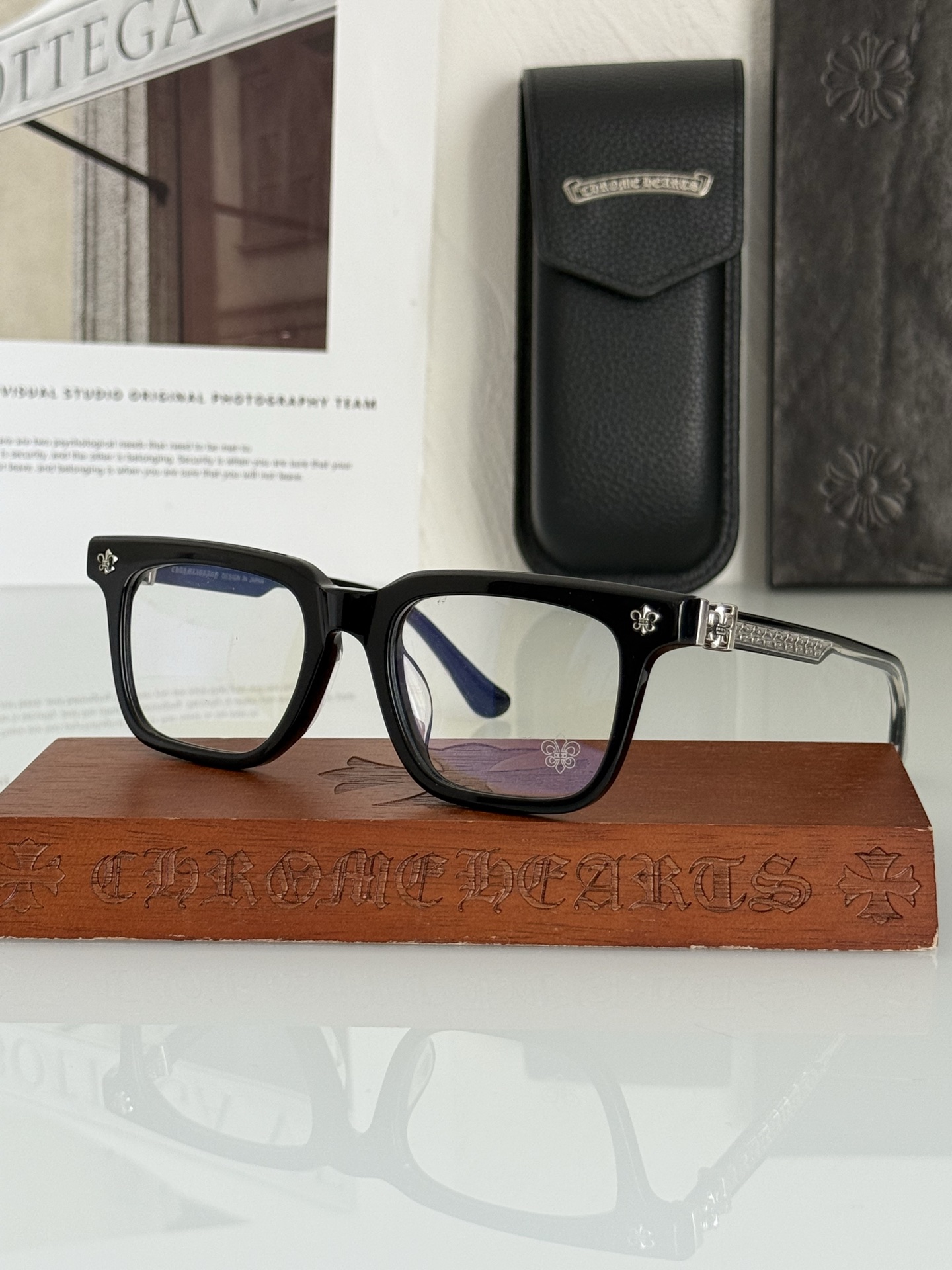 CHROME HEART新款厚料大框眼镜CH8207SIZE:55口18-154