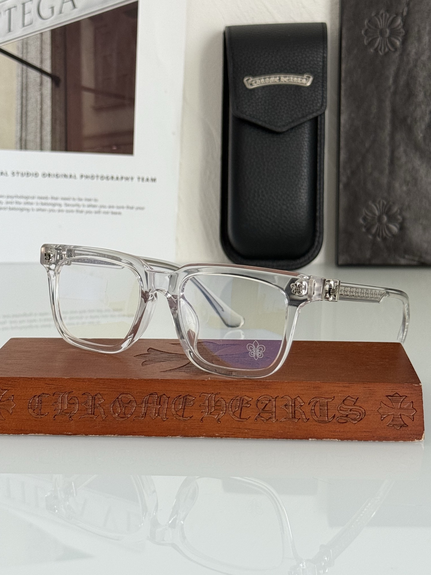 CHROME HEART新款厚料大框眼镜CH8207SIZE:55口18-154