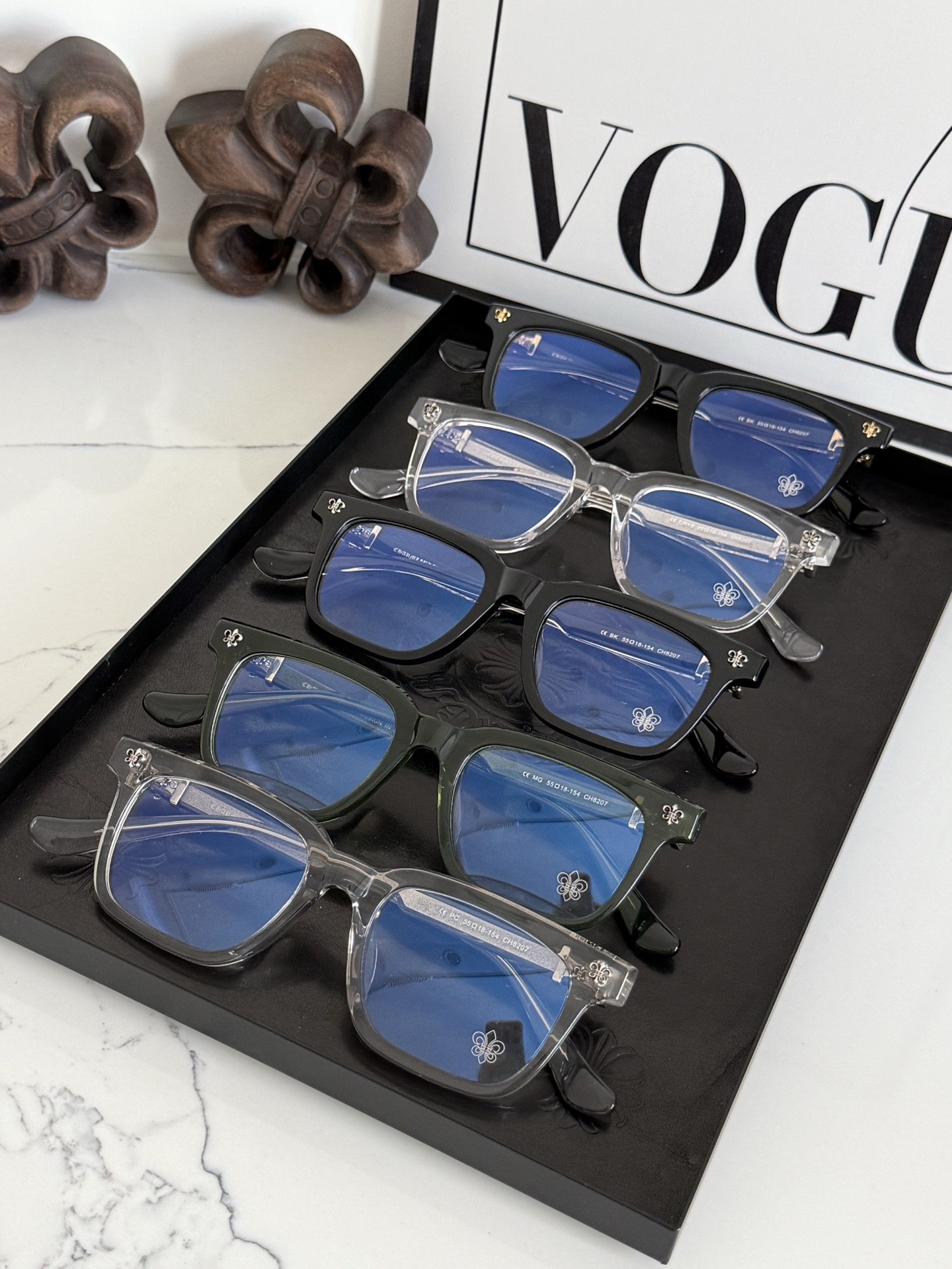 CHROME HEART新款厚料大框眼镜CH8207SIZE:55口18-154