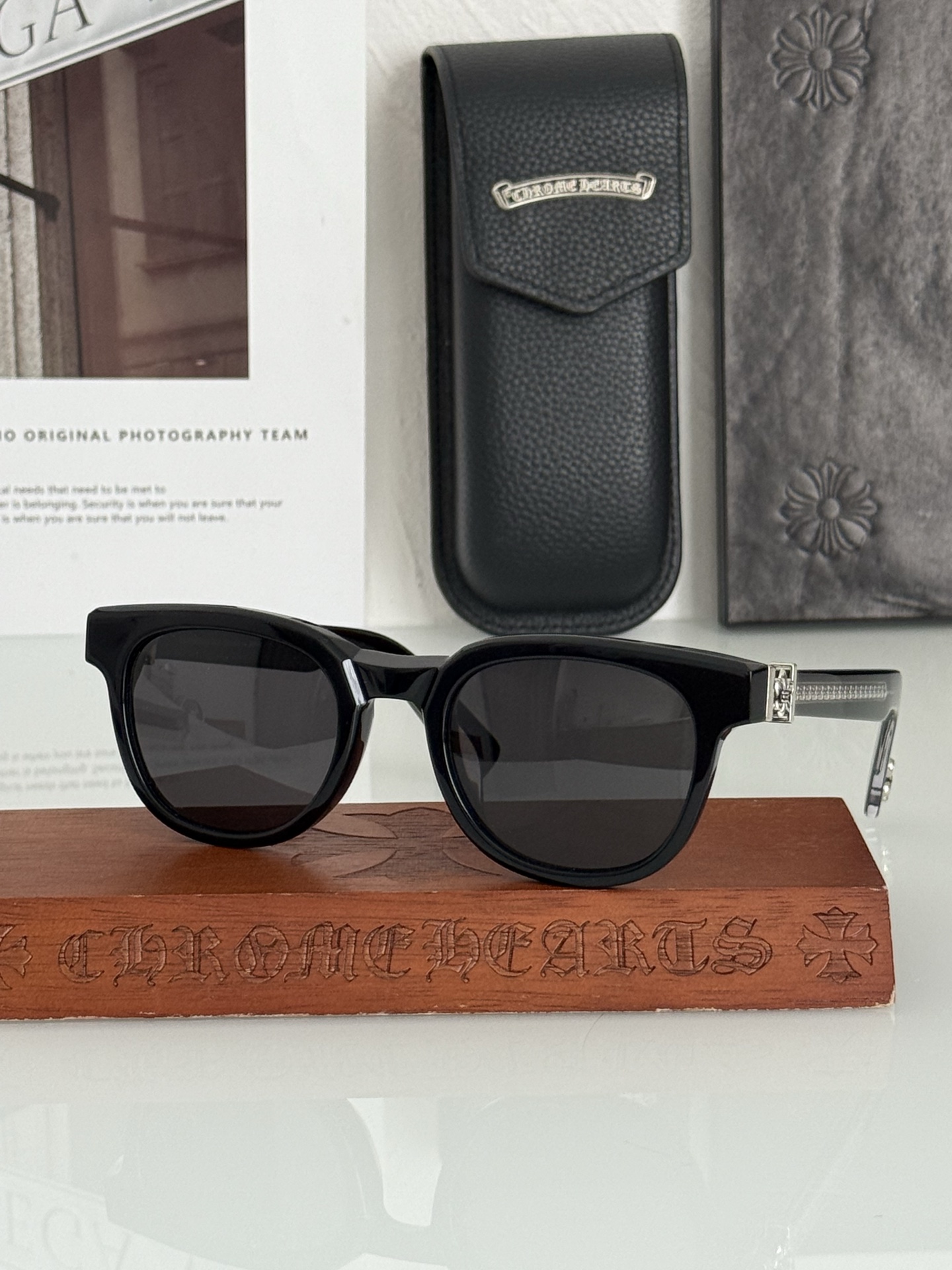 原版最新款！CHROME HEART今年必入太阳镜🕶️ 进口厚板料切割 板面立体干净 精致克罗心五金件点
