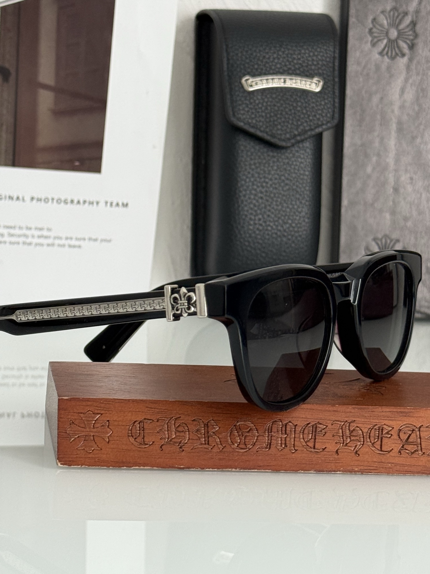 原版最新款！CHROME HEART今年必入太阳镜🕶️ 进口厚板料切割 板面立体干净 精致克罗心五金件点