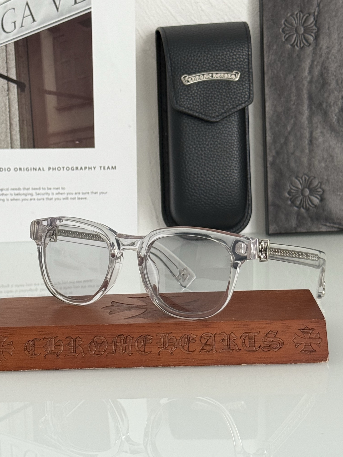 原版最新款！CHROME HEART今年必入太阳镜🕶️ 进口厚板料切割 板面立体干净 精致克罗心五金件点