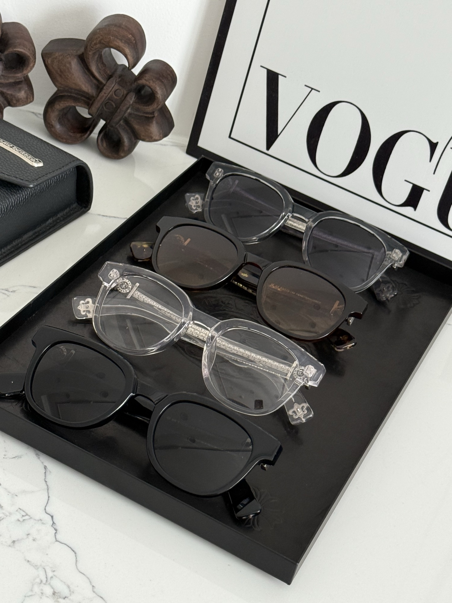 原版最新款！CHROME HEART今年必入太阳镜🕶️ 进口厚板料切割 板面立体干净 精致克罗心五金件点